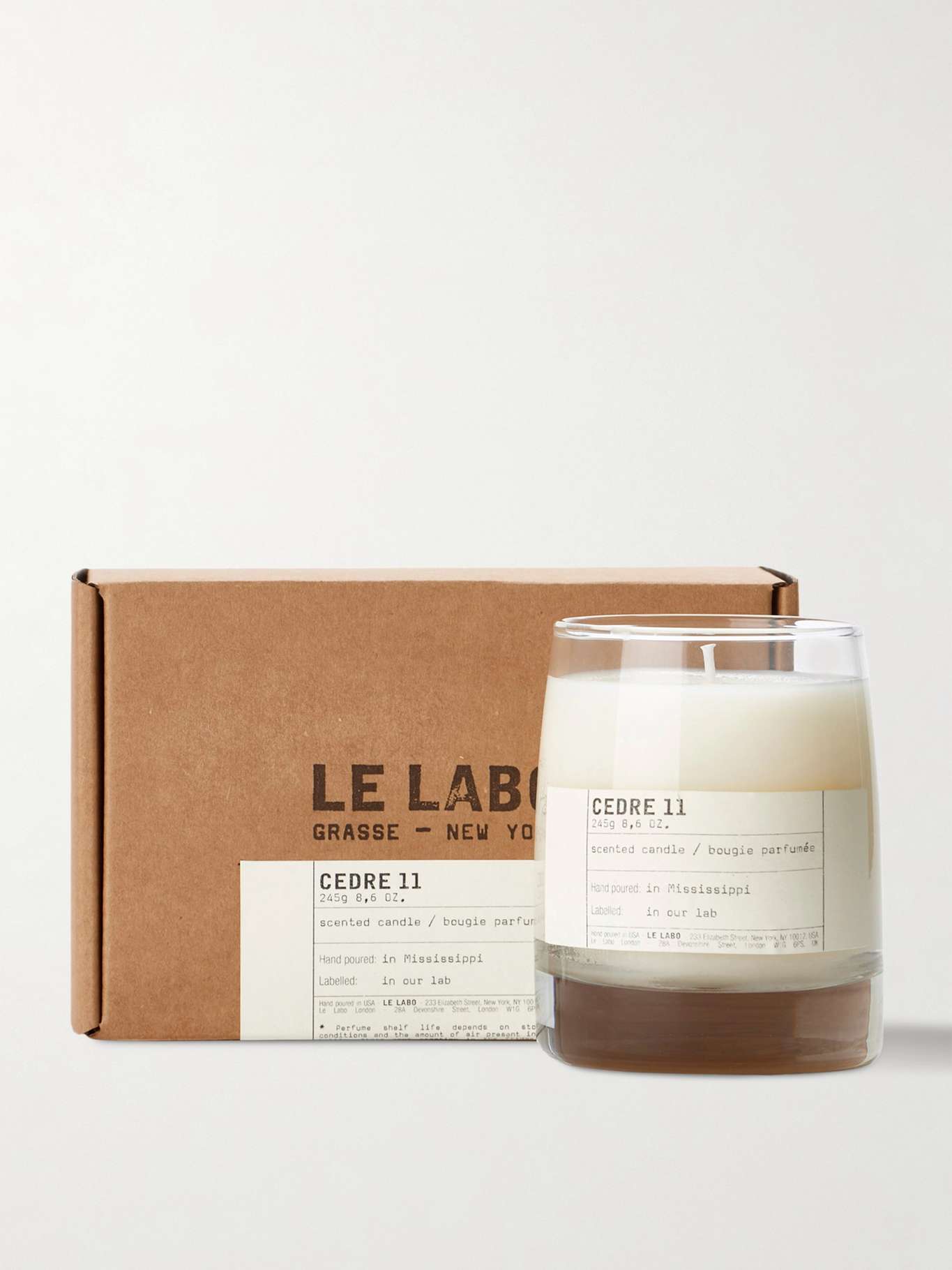 Colorless Cedre 11 scented candle, 245g LE LABO NETAPORTER