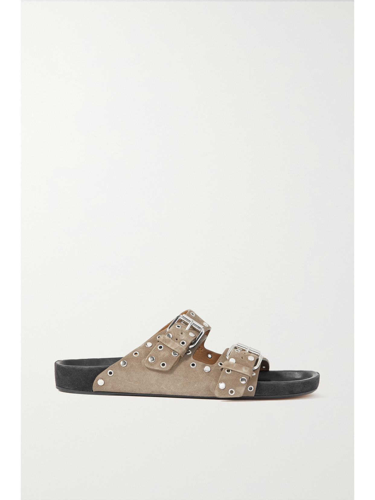 ISABEL MARANT LENNYO STUDDED SUEDE SLIDES