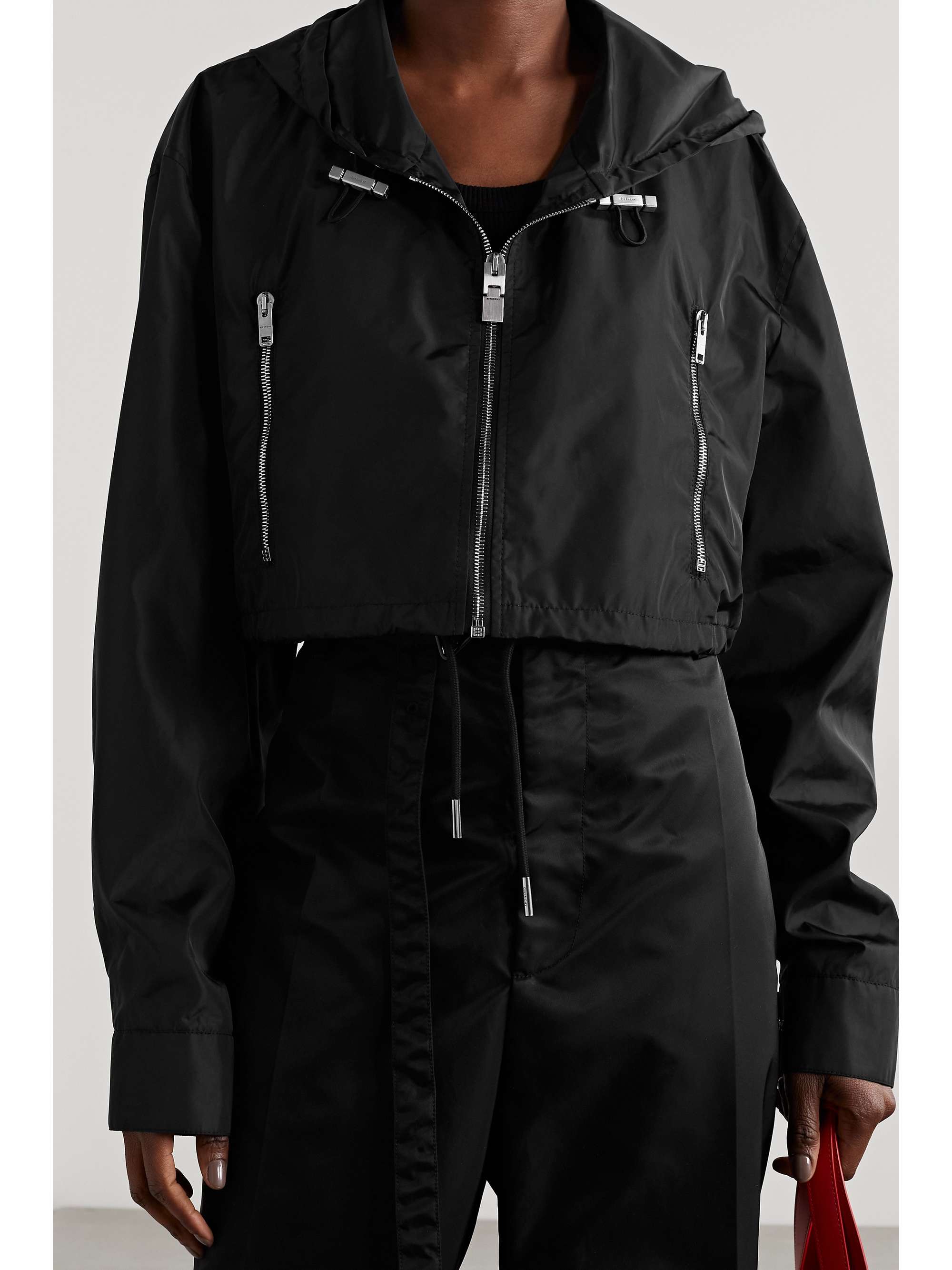 cropped shell jacket