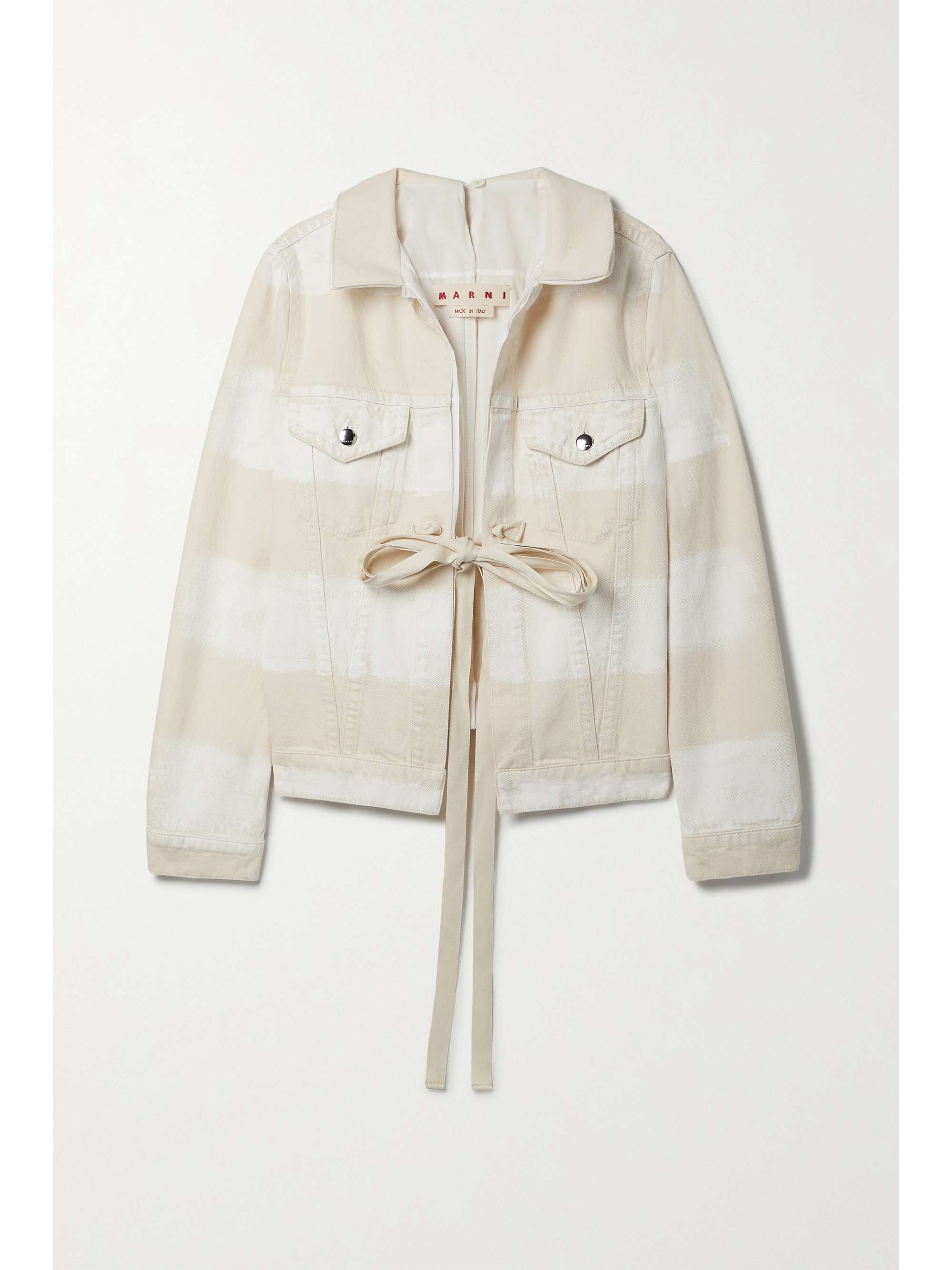 denim striped jacket