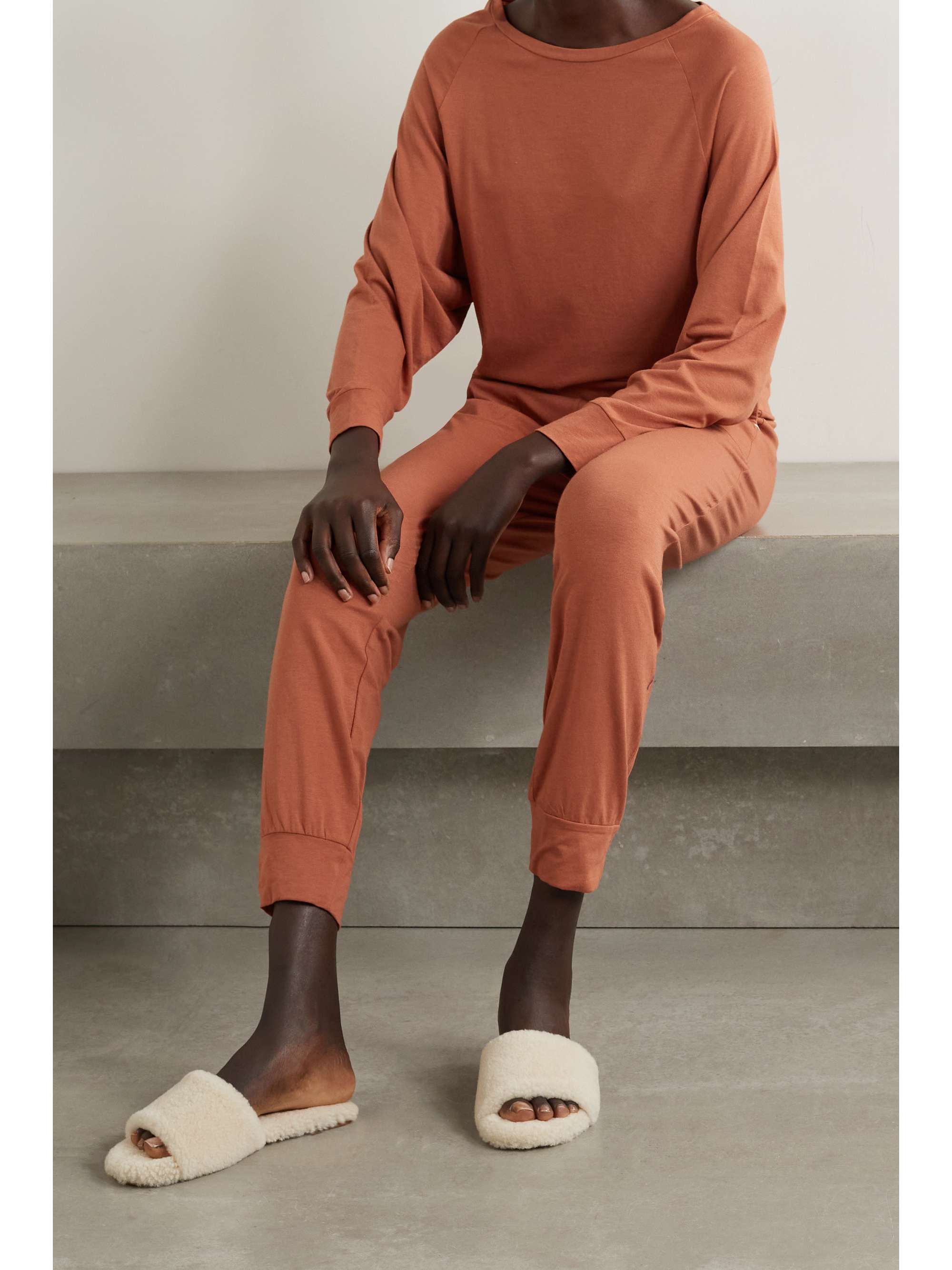 SKIN + NET SUSTAIN Marika stretch organic Pima cotton and modal-blend top