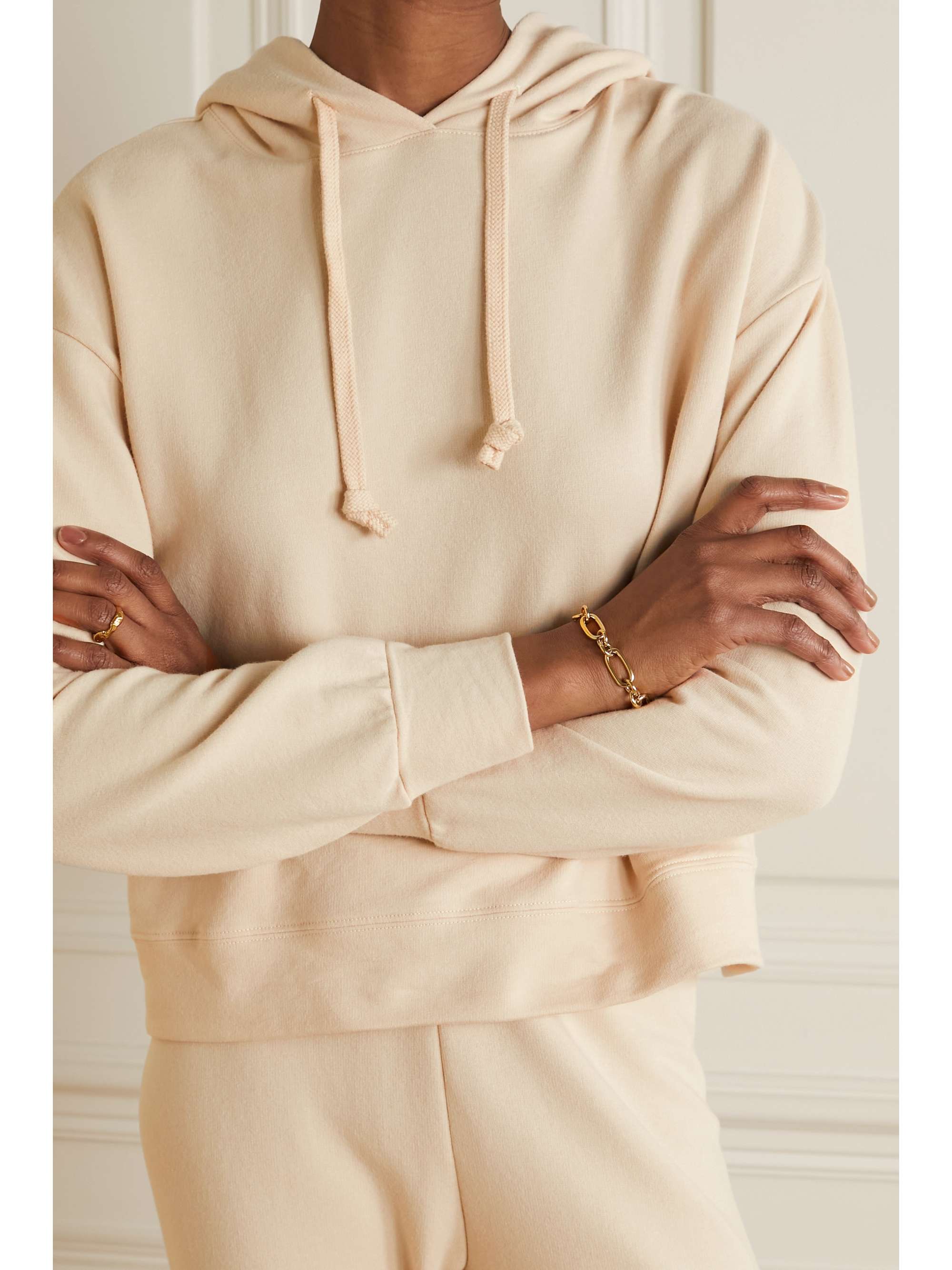 SKIN + NET SUSTAIN Elsie stretch organic cotton-jersey hoodie