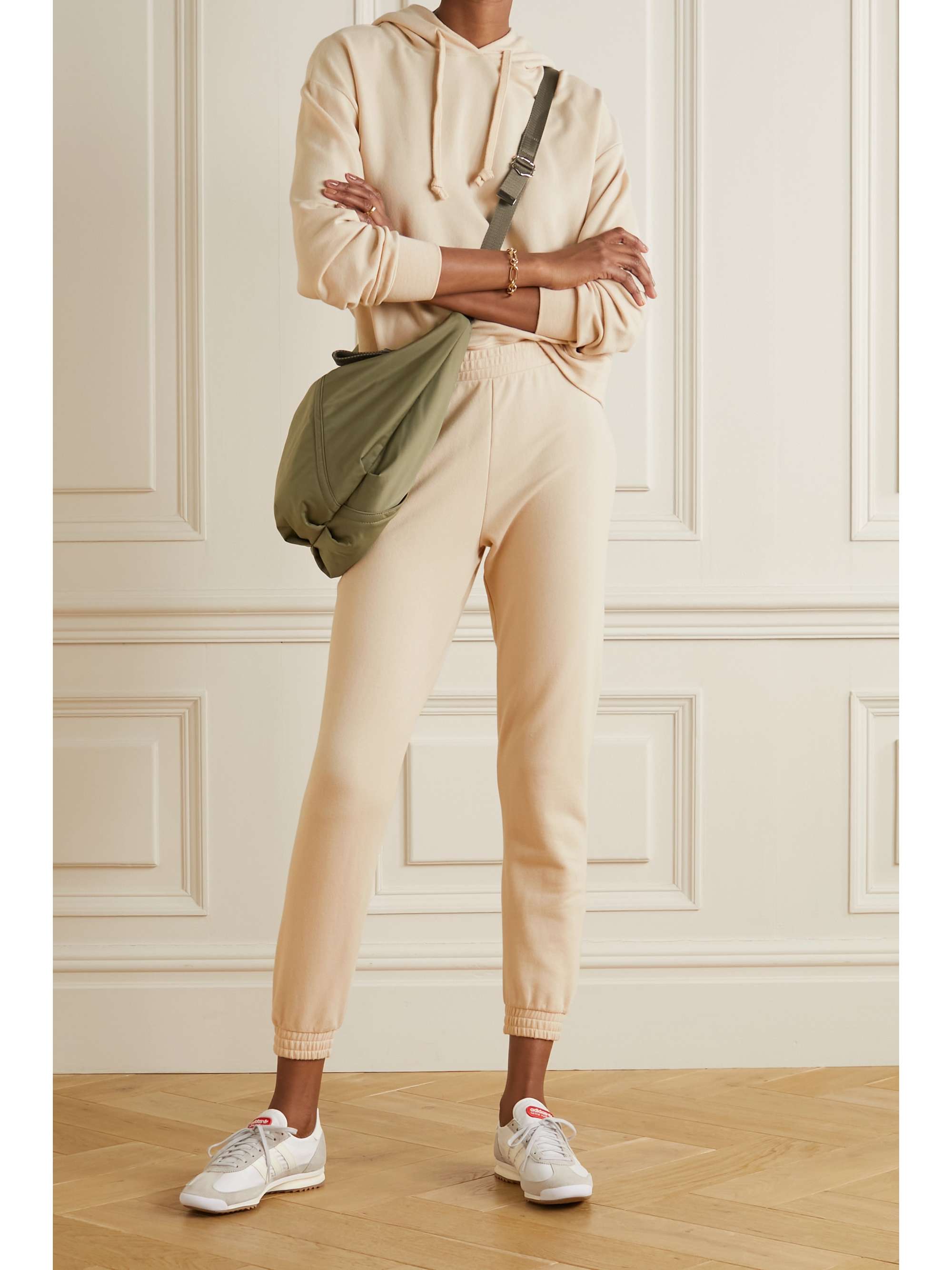 SKIN + NET SUSTAIN Emilie stretch organic cotton-jersey track pants
