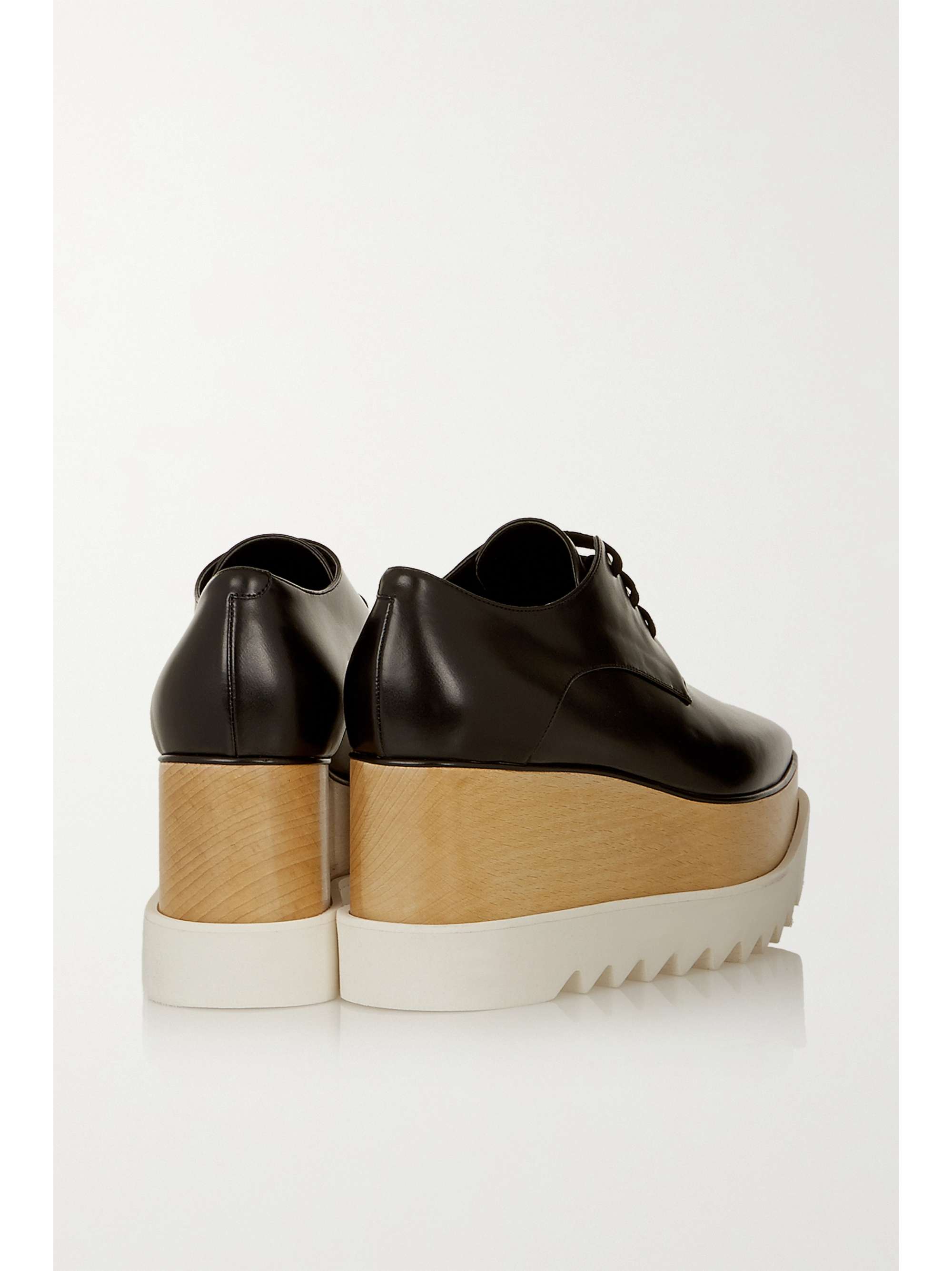 STELLA MCCARTNEY Elyse faux glossed-leather platform brogues