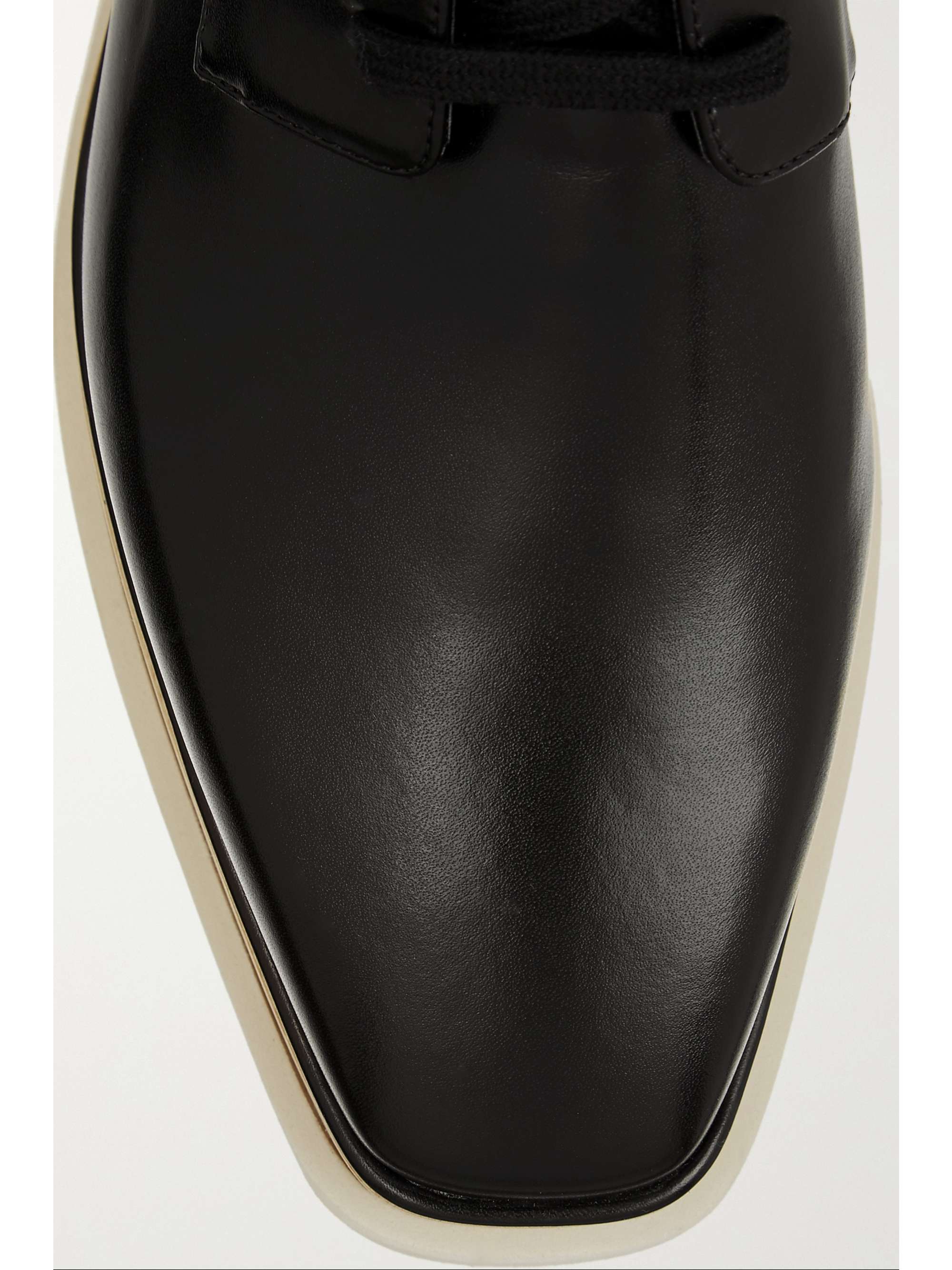 STELLA MCCARTNEY Elyse faux glossed-leather platform brogues
