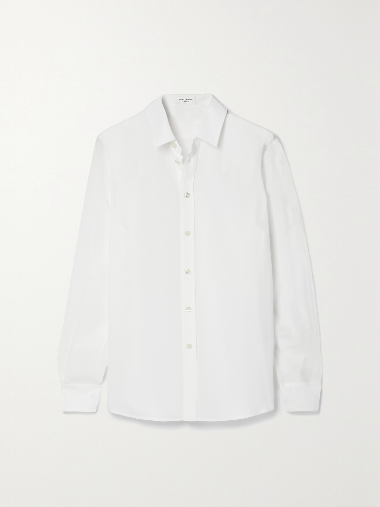 SAINT LAURENT - Silk Crepe De Chine Shirt - White