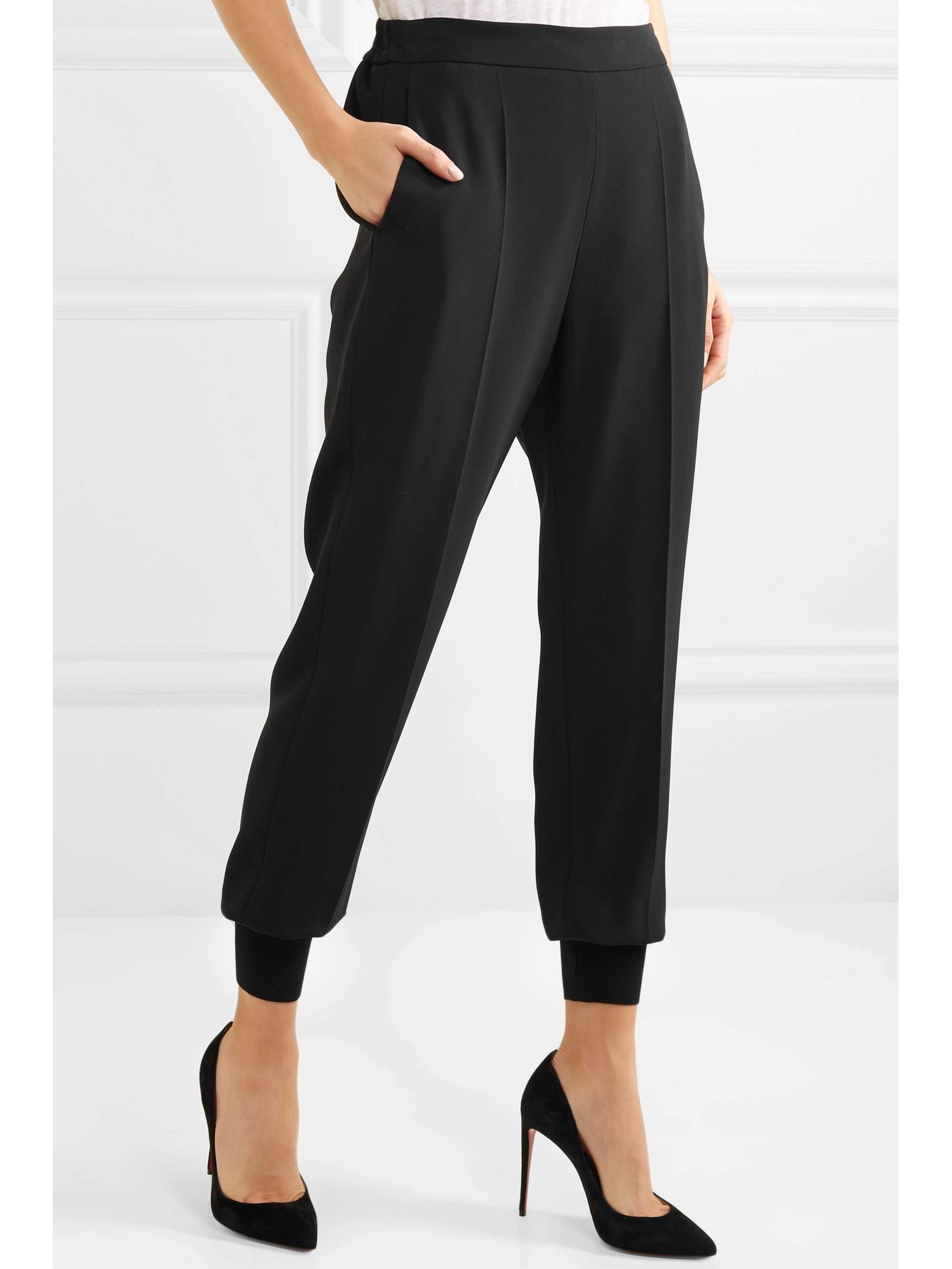 STELLA MCCARTNEY + NET SUSTAIN Julia stretch-cady track pants