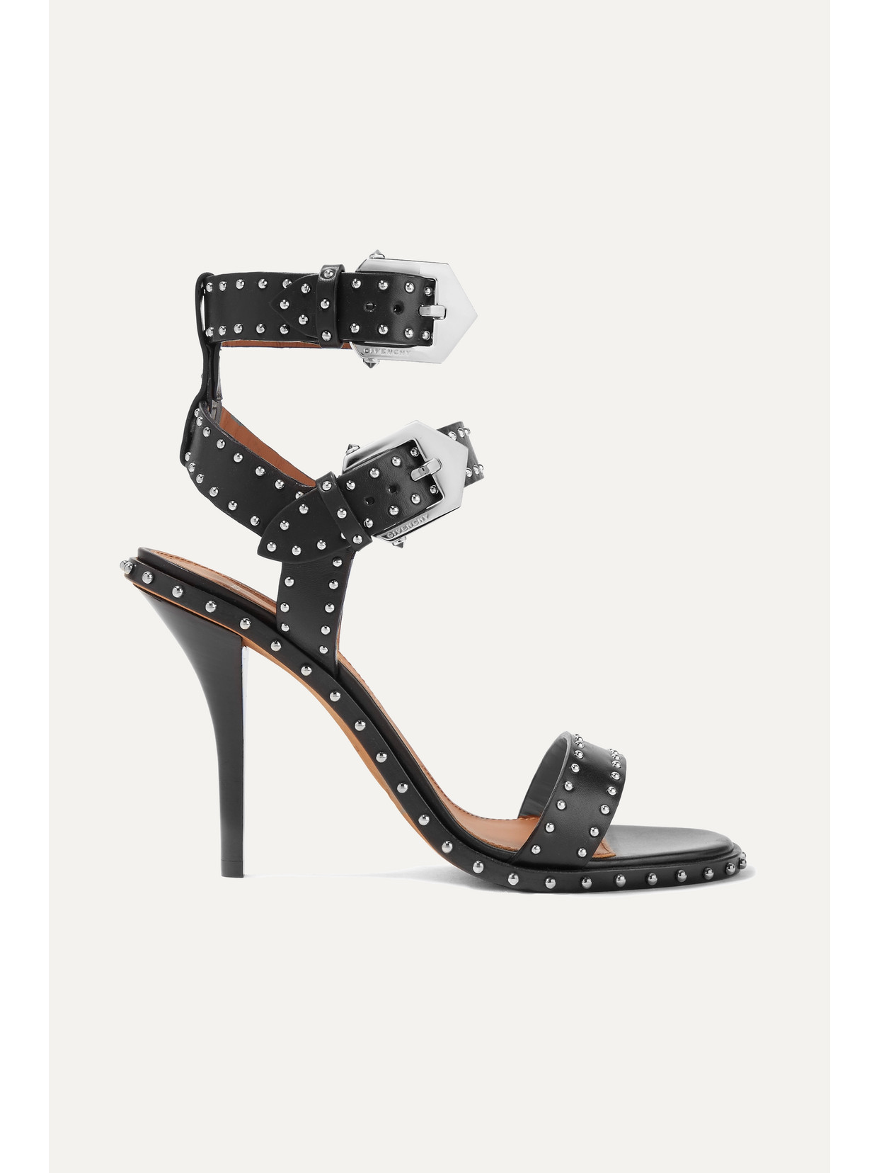 Givenchy - Elegant Studded Leather Sandals - Black