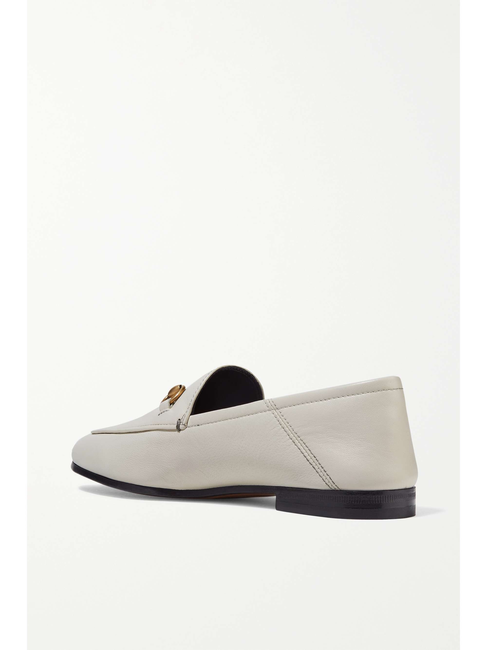 GUCCI Brixton horsebit-detailed leather collapsible-heel loafers