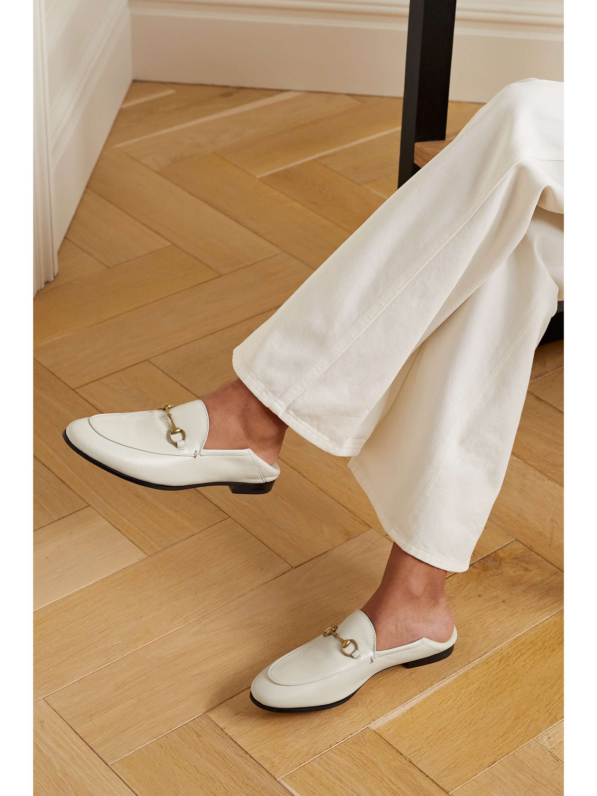 GUCCI Brixton horsebit-detailed leather collapsible-heel loafers | NET-A-PORTER GUCCI Brixton horsebit-detailed leather collapsible-heel loafers | NET-A-PORTER