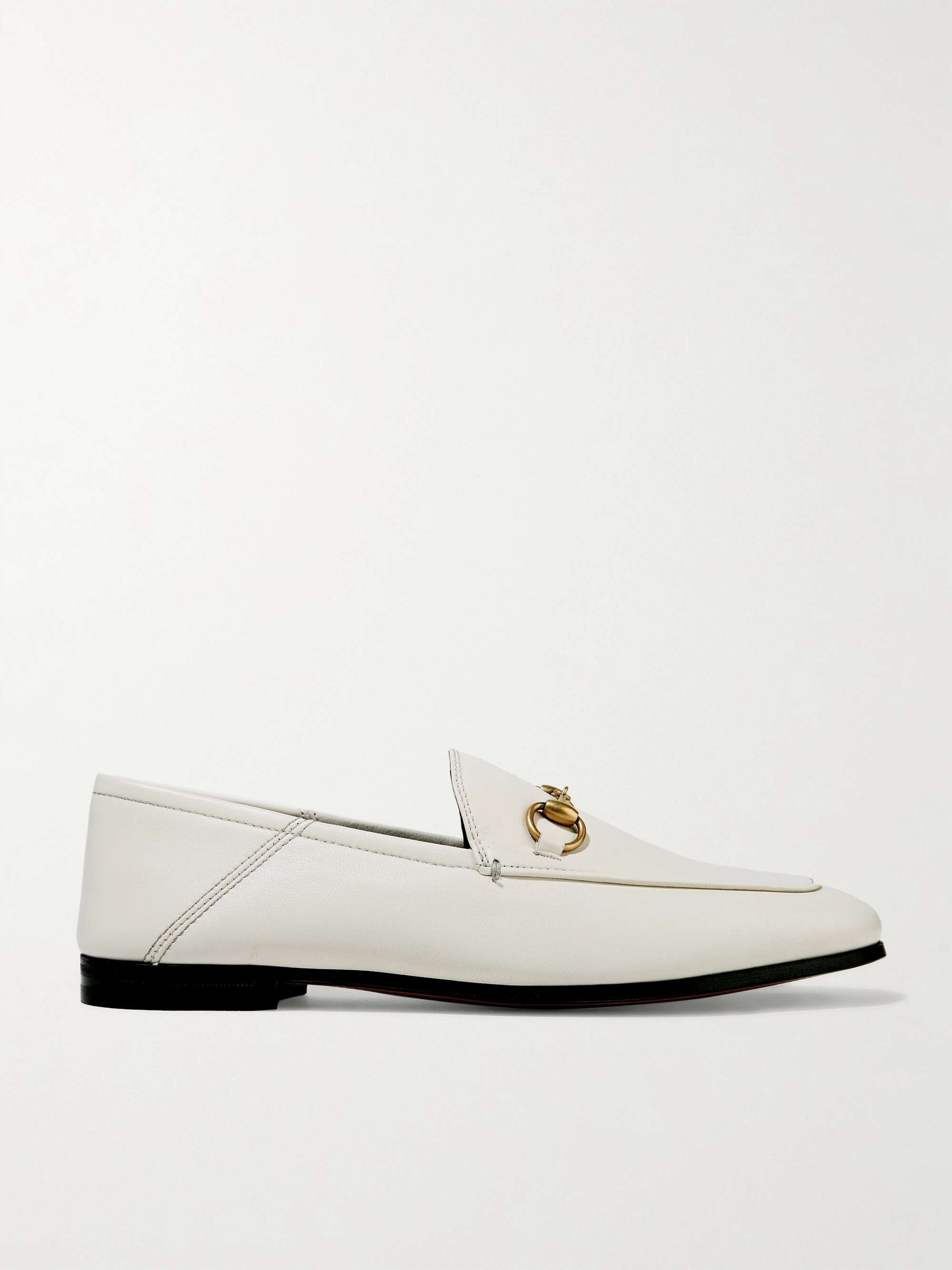 har Barry Skyldig GUCCI Brixton horsebit-detailed leather collapsible-heel loafers |  NET-A-PORTER