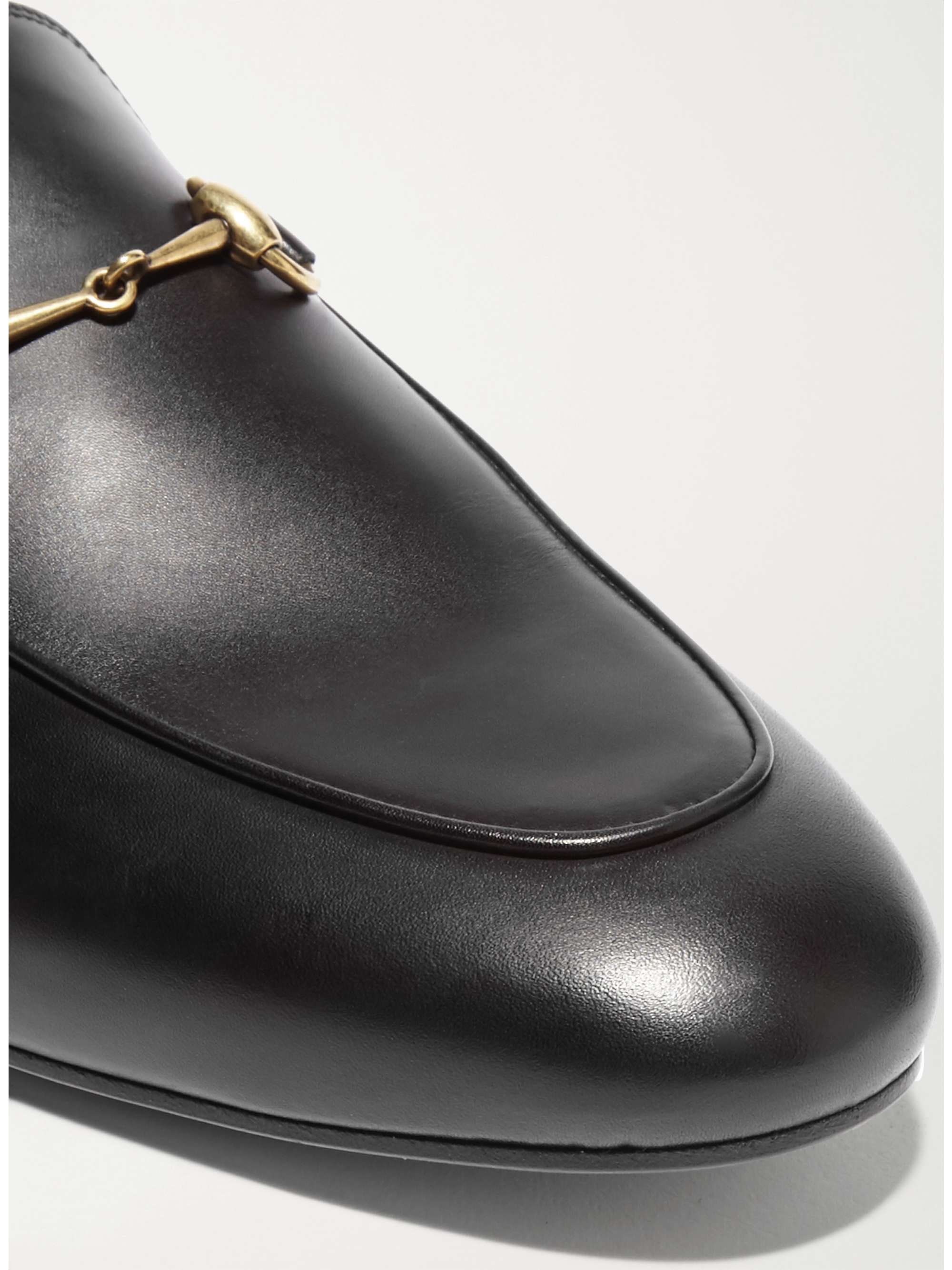 GUCCI Princetown horsebit-detailed leather slippers