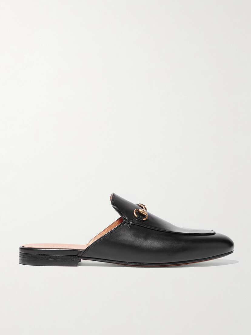 Gucci Princetown Horsebit-detailed Leather Slippers