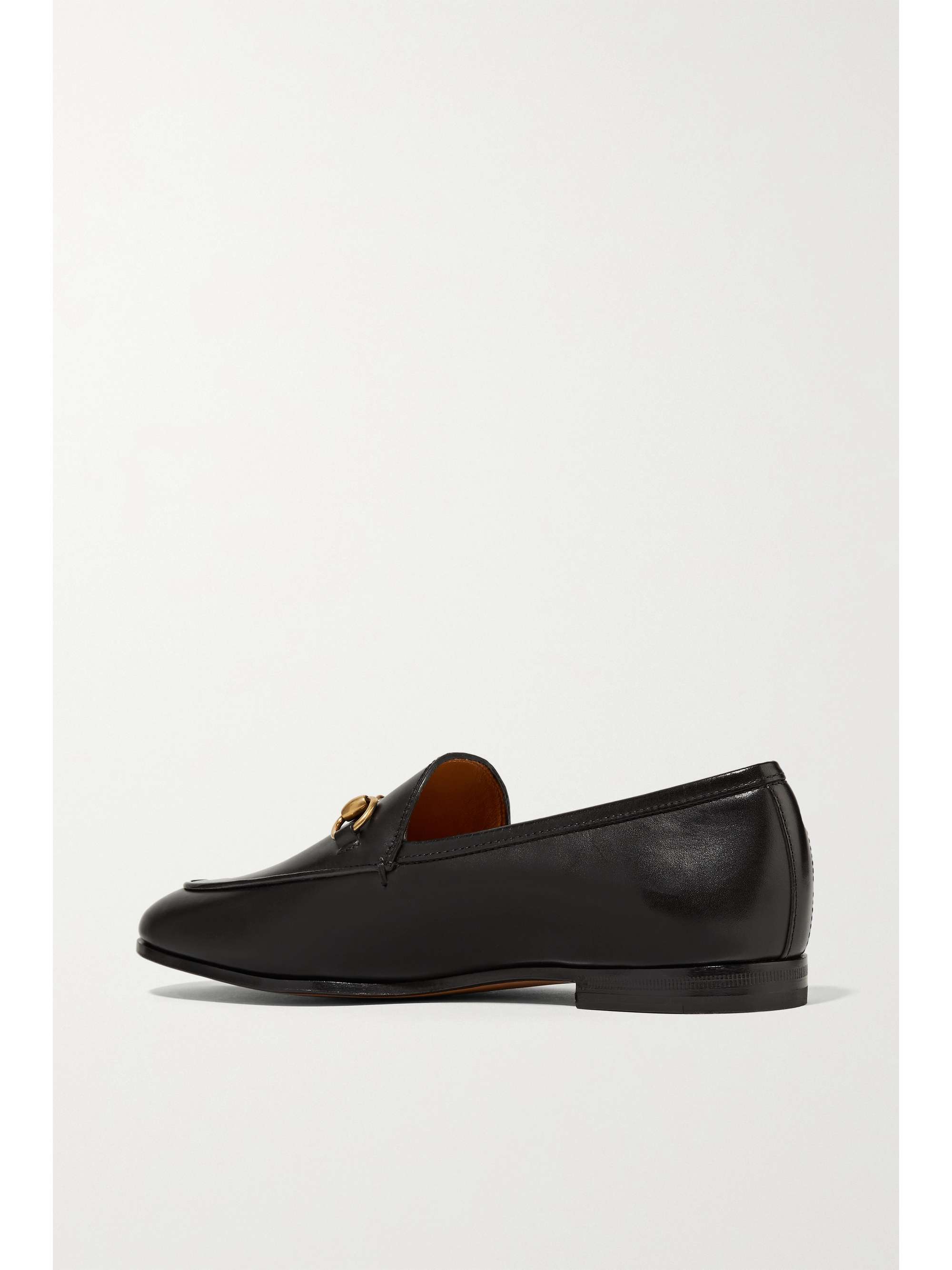 GUCCI Jordaan horsebit-detailed leather loafers | NET-A-PORTER