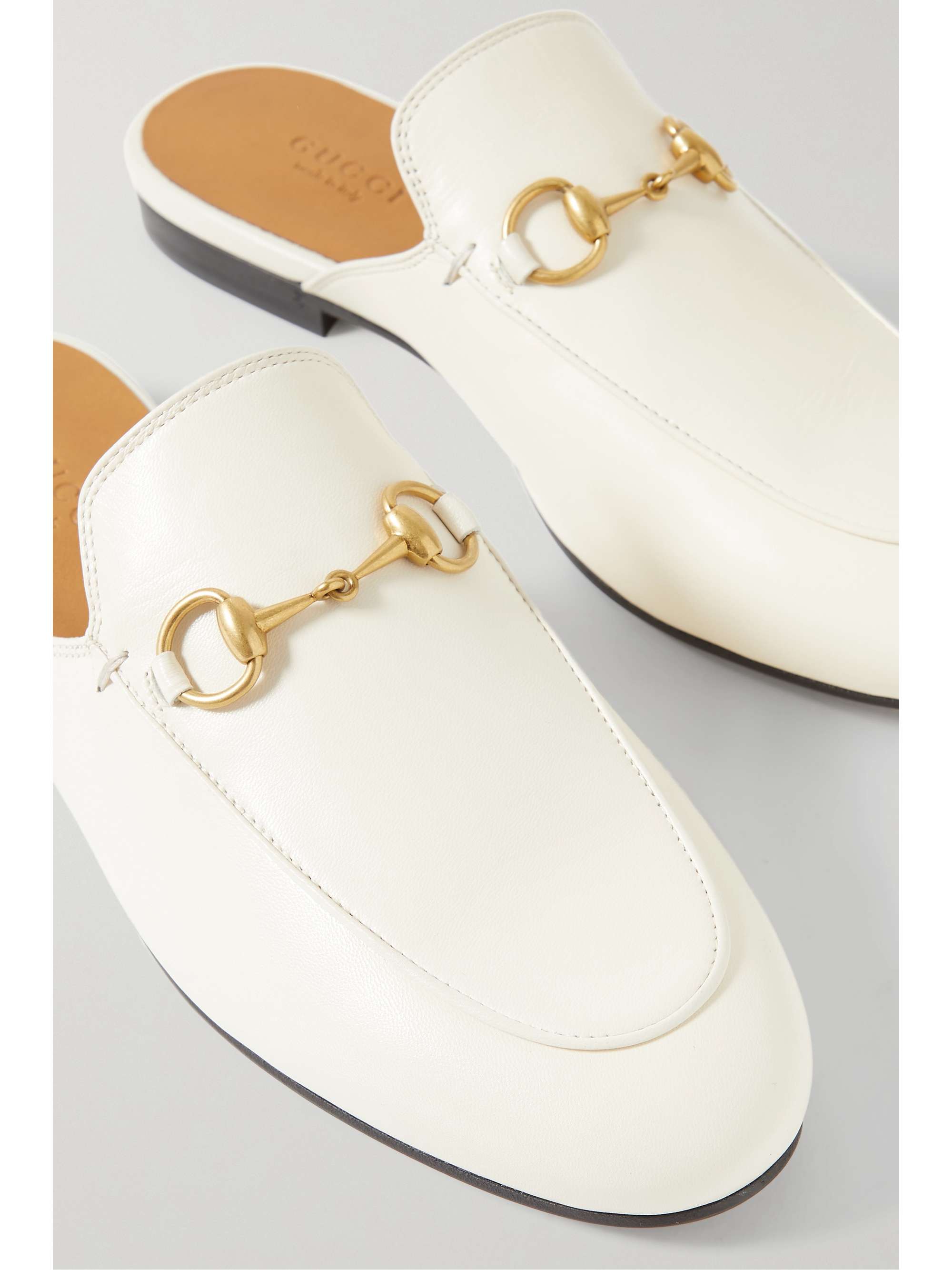 GUCCI Princetown horsebit-detailed leather slippers