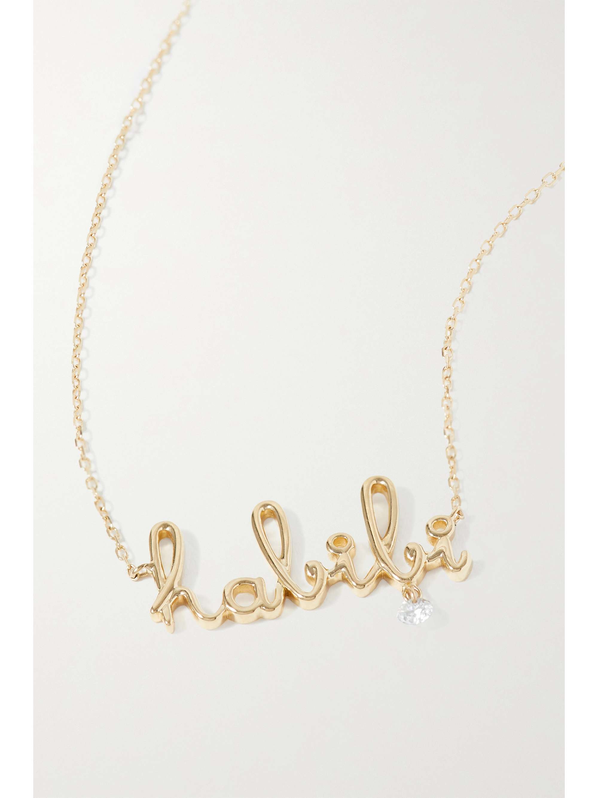 PERSÉE Around The Words 18-karat gold diamond necklace | NET-A-PORTER