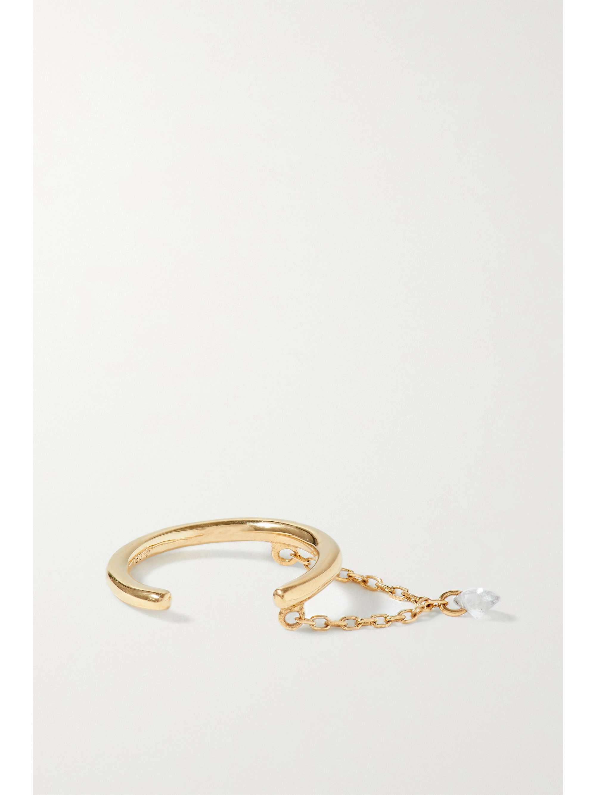 PERSÉE Einzelnes Ear Cuff aus Gold mit Diamant