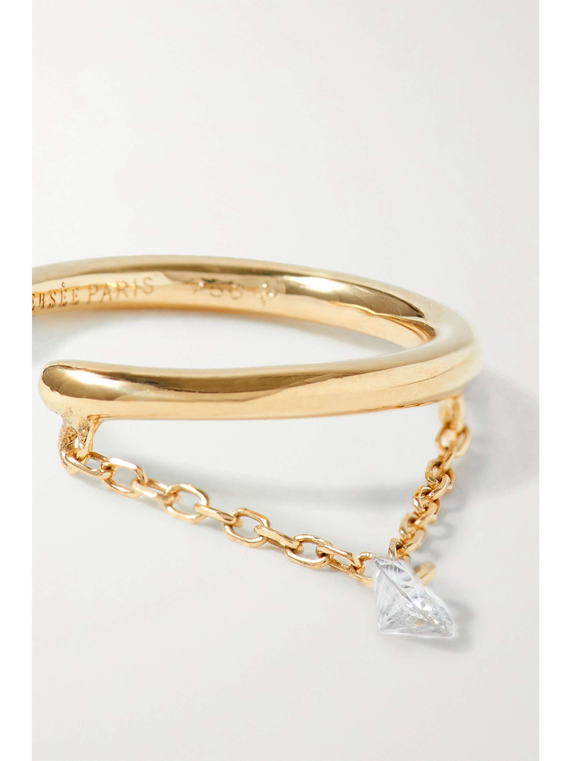 PERSÉE Einzelnes Ear Cuff aus Gold mit Diamant