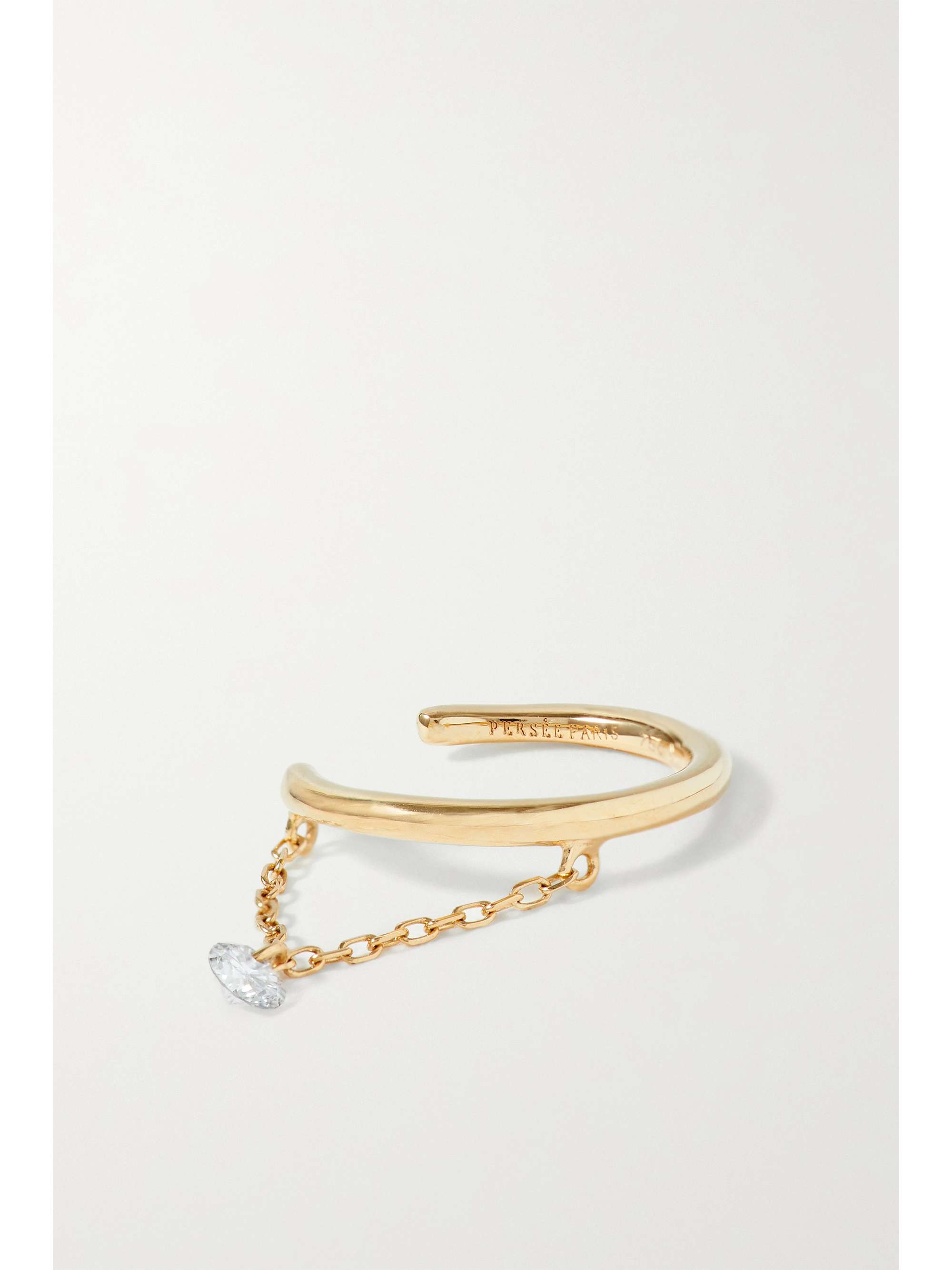 PERSÉE Einzelnes Ear Cuff aus Gold mit Diamant