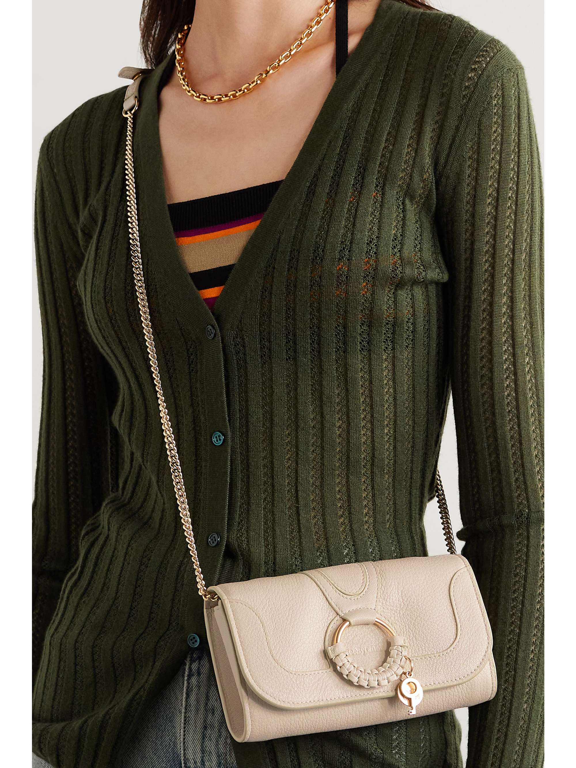 SEE BY CHLOÉ Hana textured-leather shoulder bag