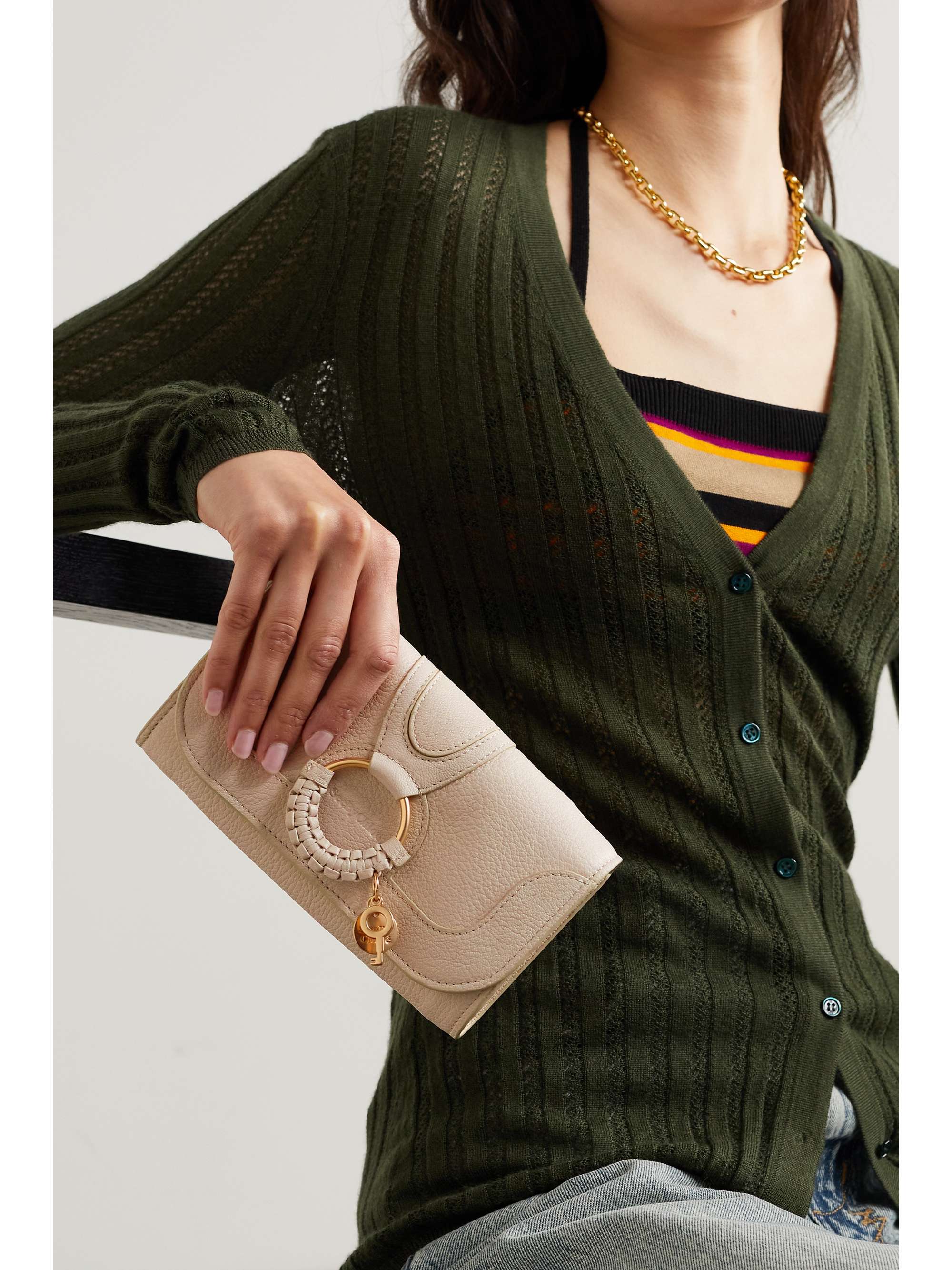 SEE BY CHLOÉ Hana textured-leather shoulder bag