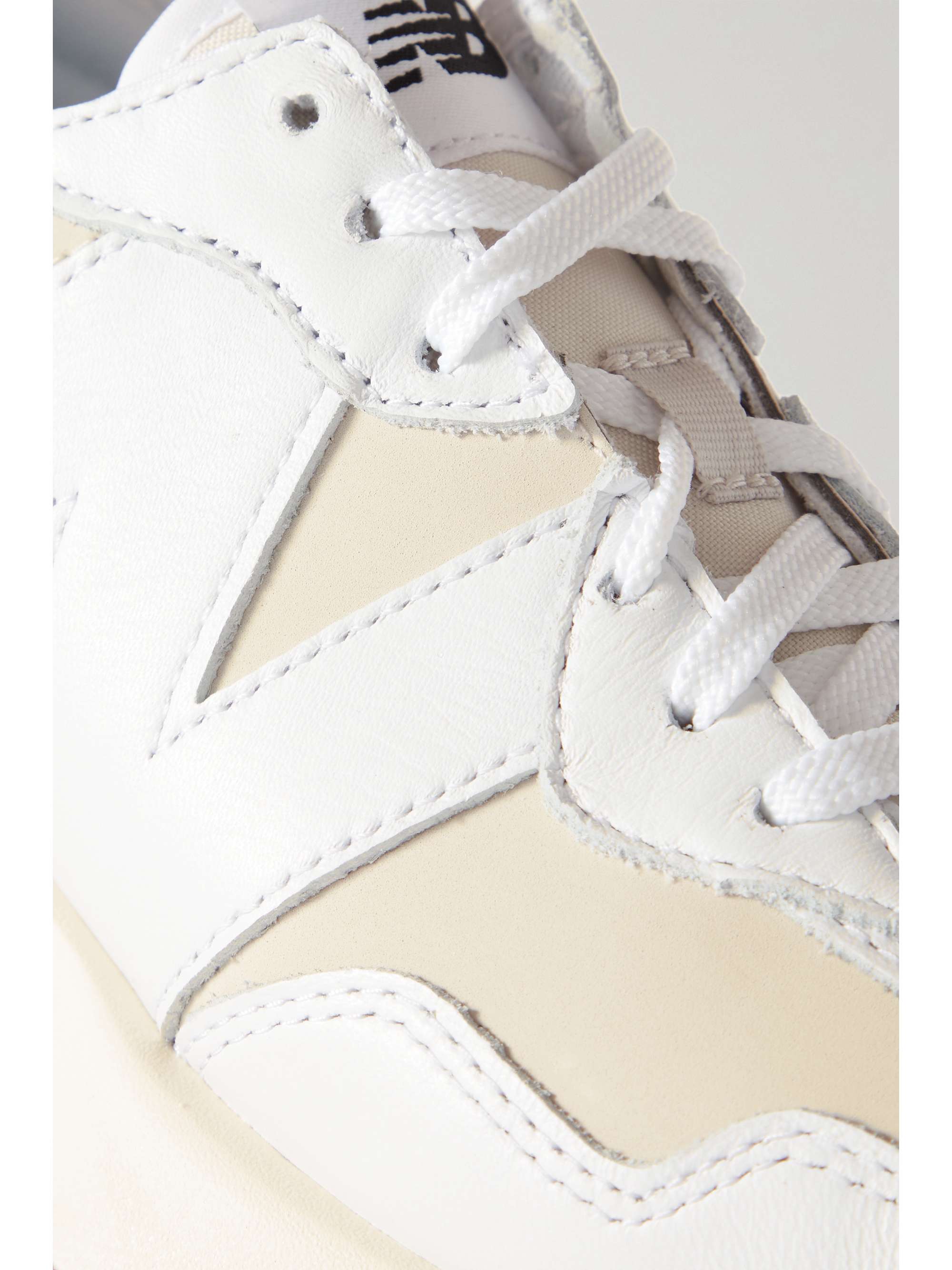 327 leather and mesh trainers
