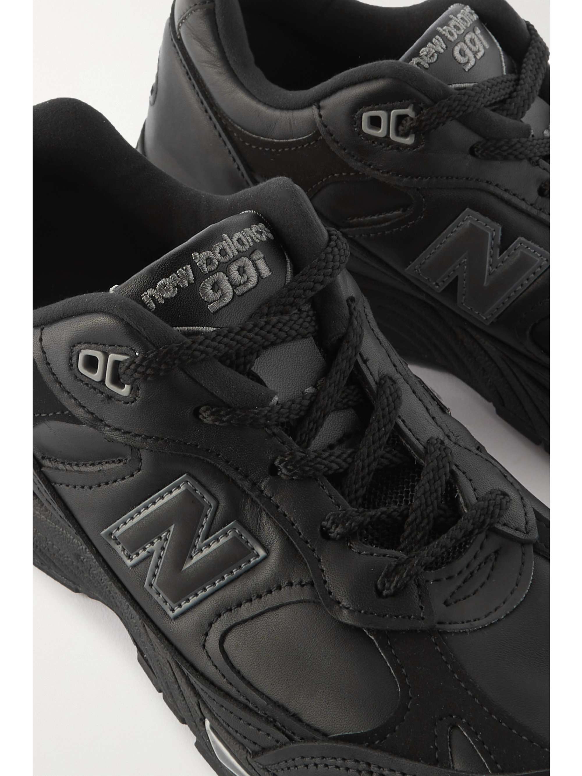 991 nubuck and faux leather sneakers 