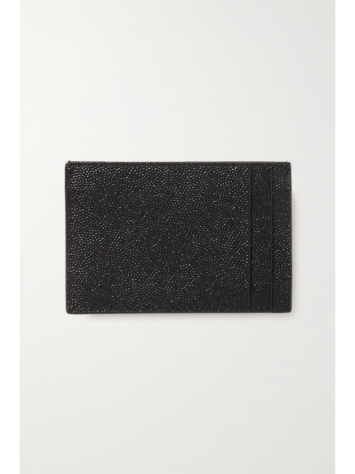 Saint Laurent Uptown Textured-leather Cardholder In Black