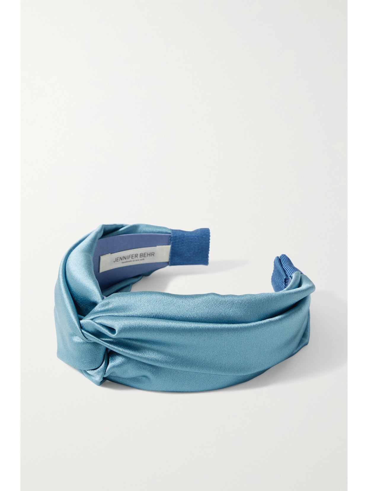 Jennifer Behr Twisted Silk Satin Headband In Cornflower