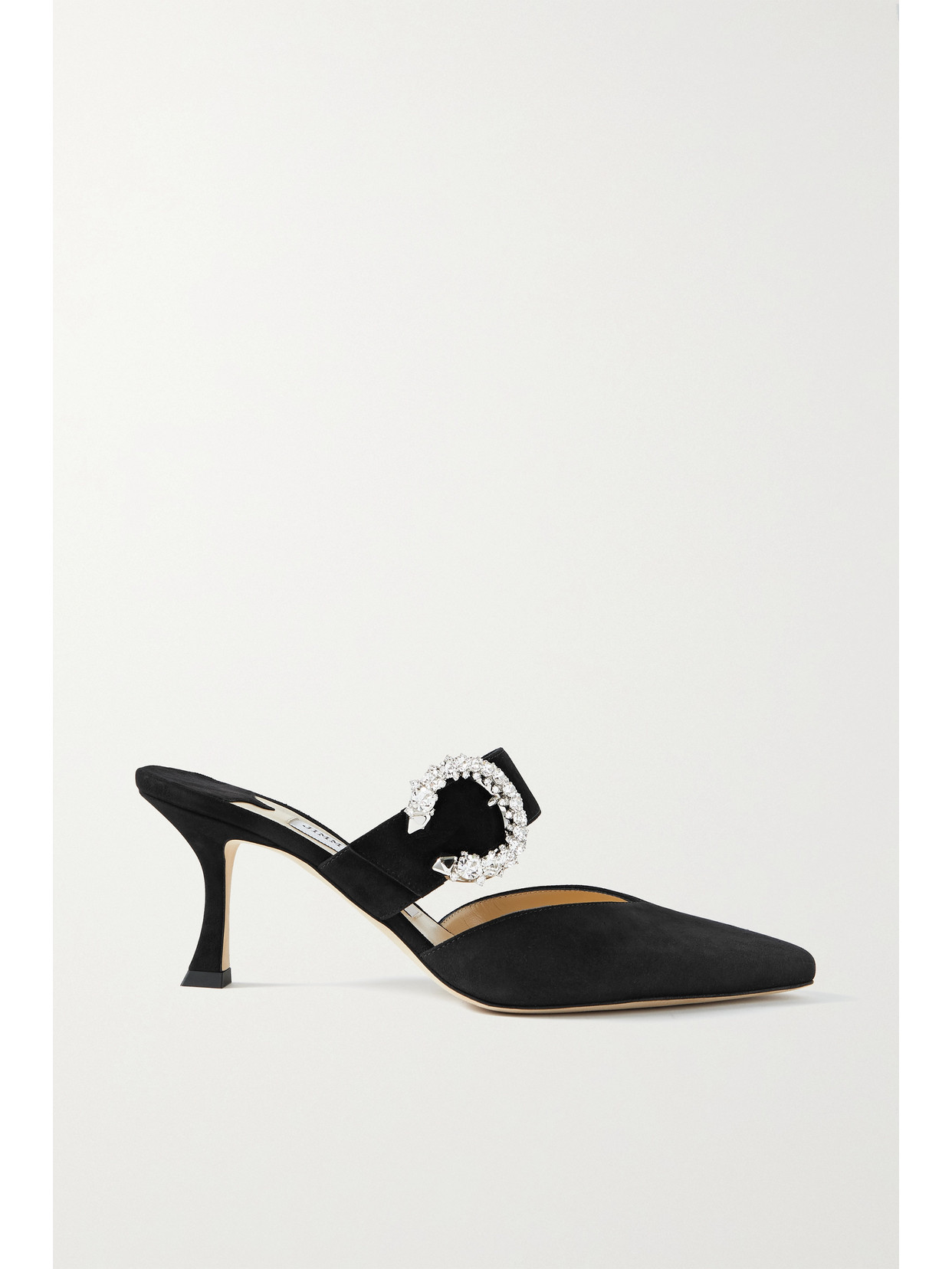jimmy choo crystal embellished mules