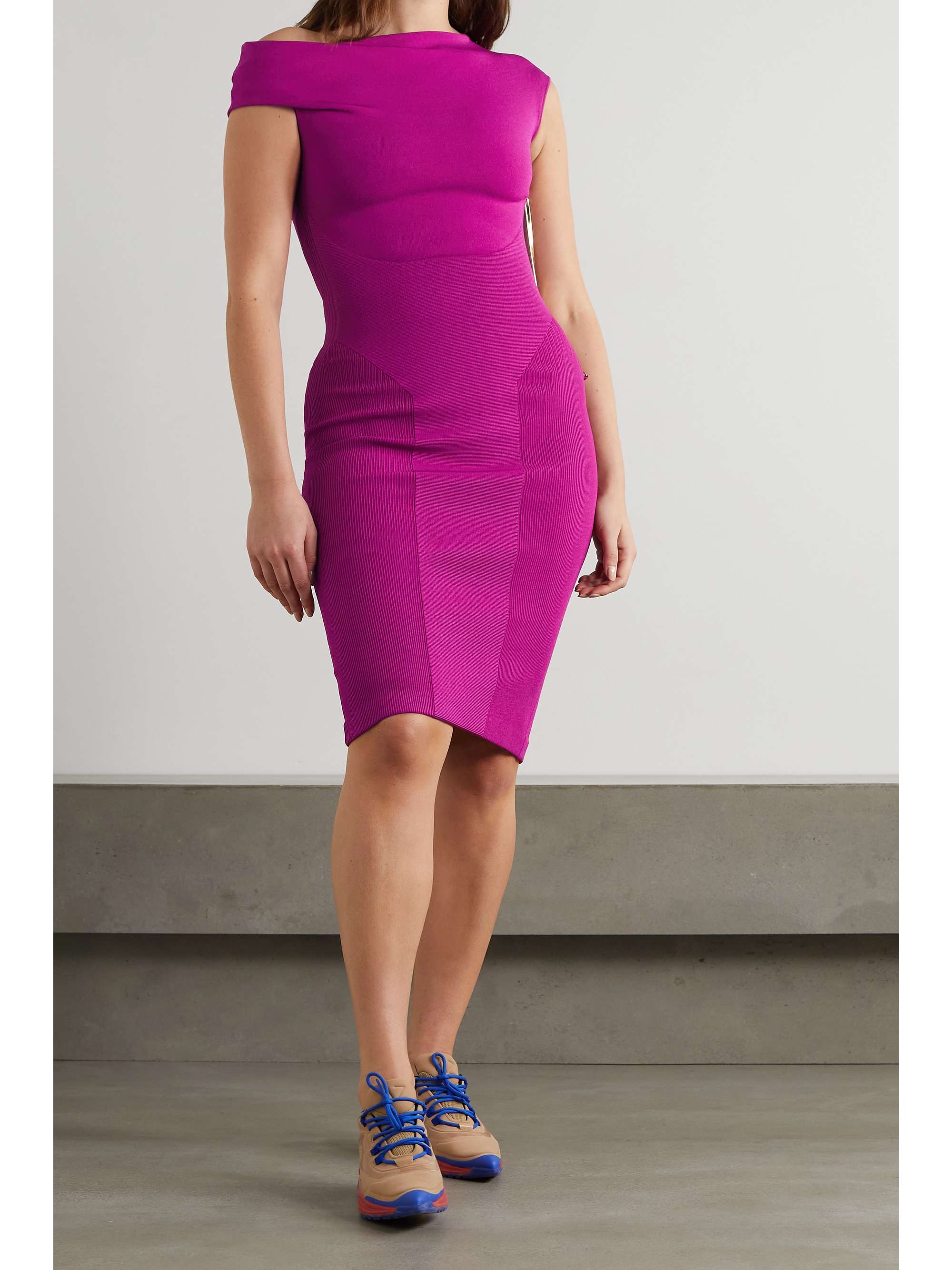 AZ FACTORY MyBody one-shoulder knitted midi dress