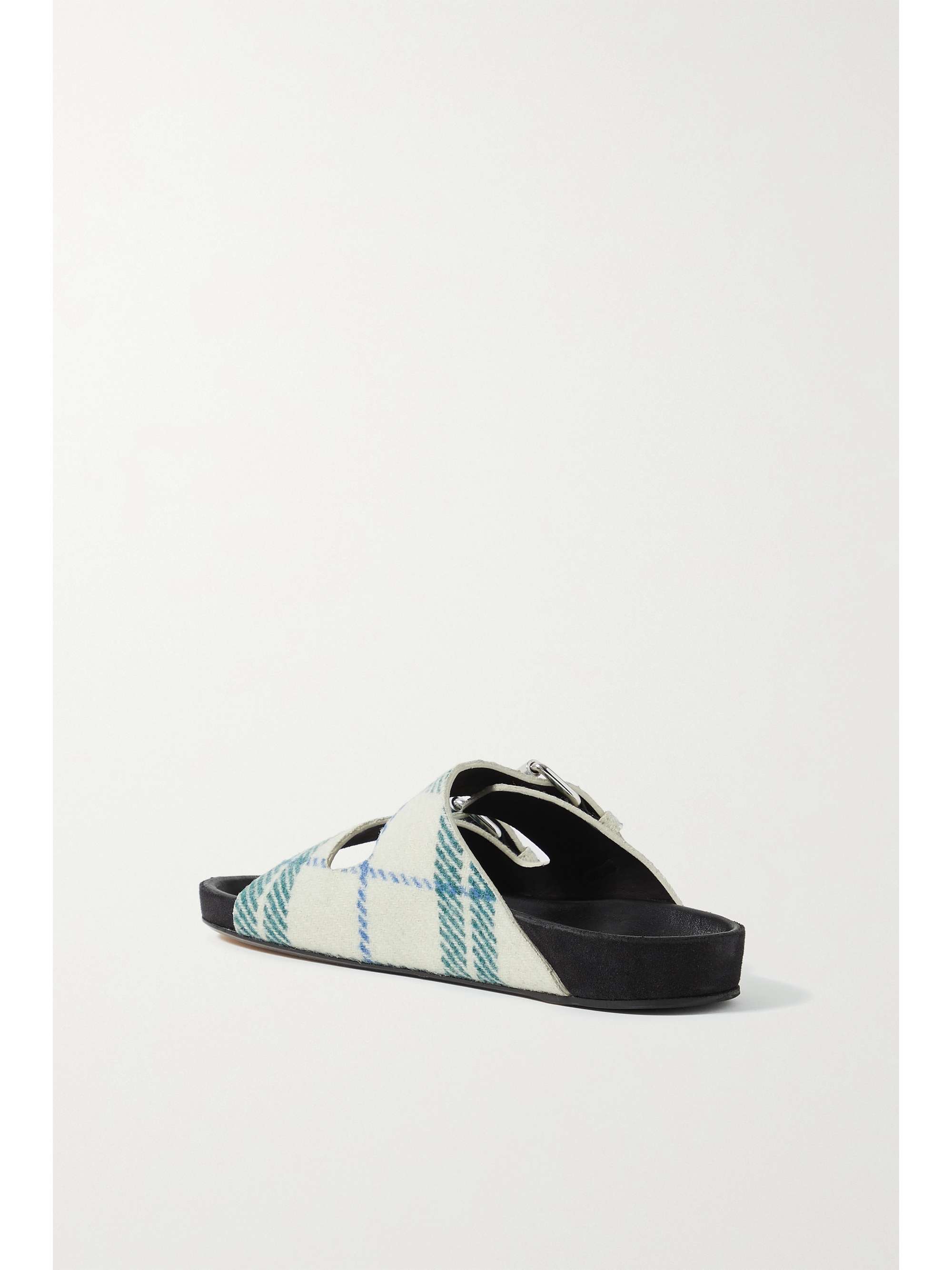 ISABEL MARANT Lennyo checked flannel slides