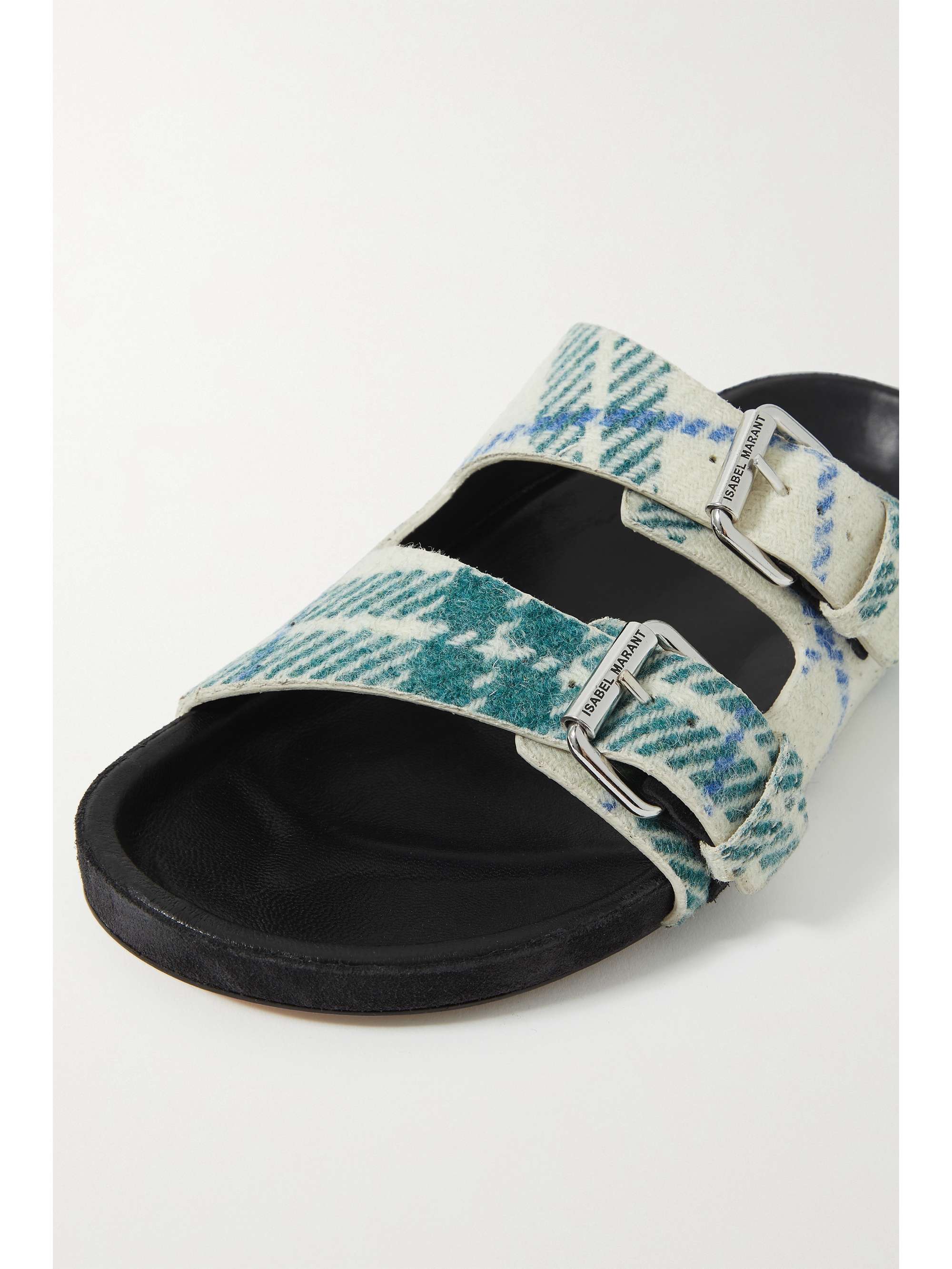 ISABEL MARANT Lennyo checked flannel slides