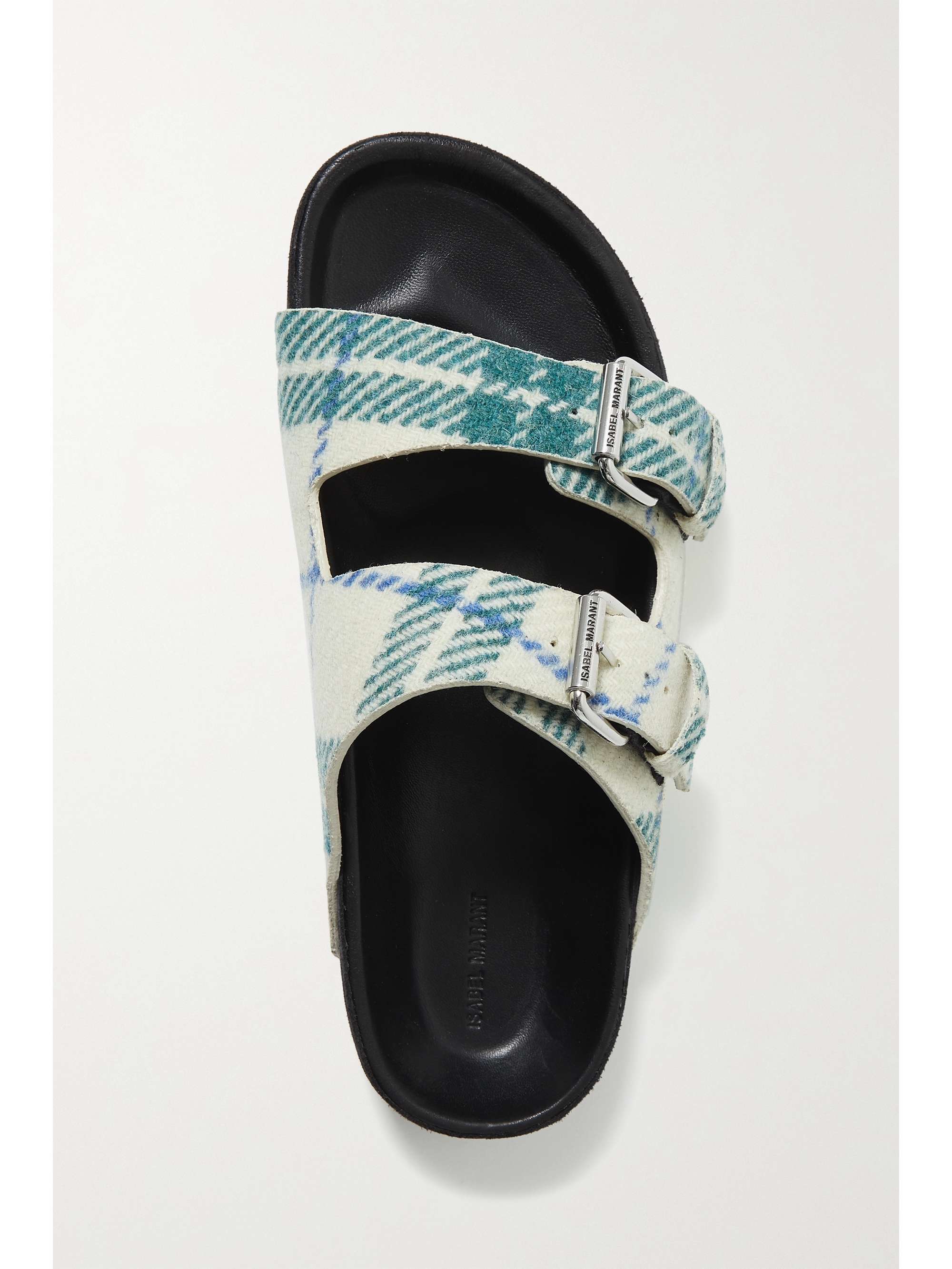 ISABEL MARANT Lennyo checked flannel slides