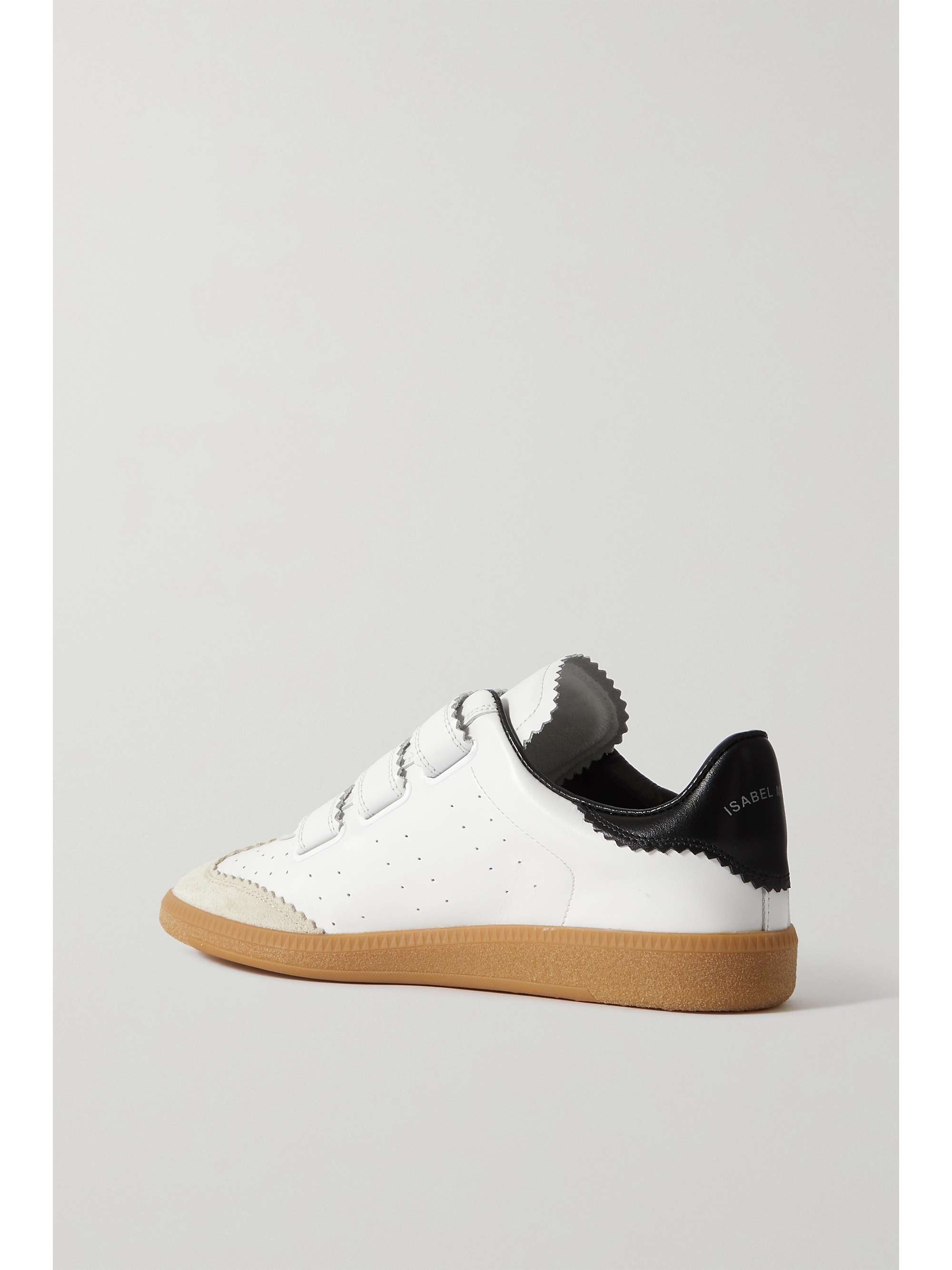 ISABEL MARANT Beth suede-trimmed leather sneakers | NET-A-PORTER