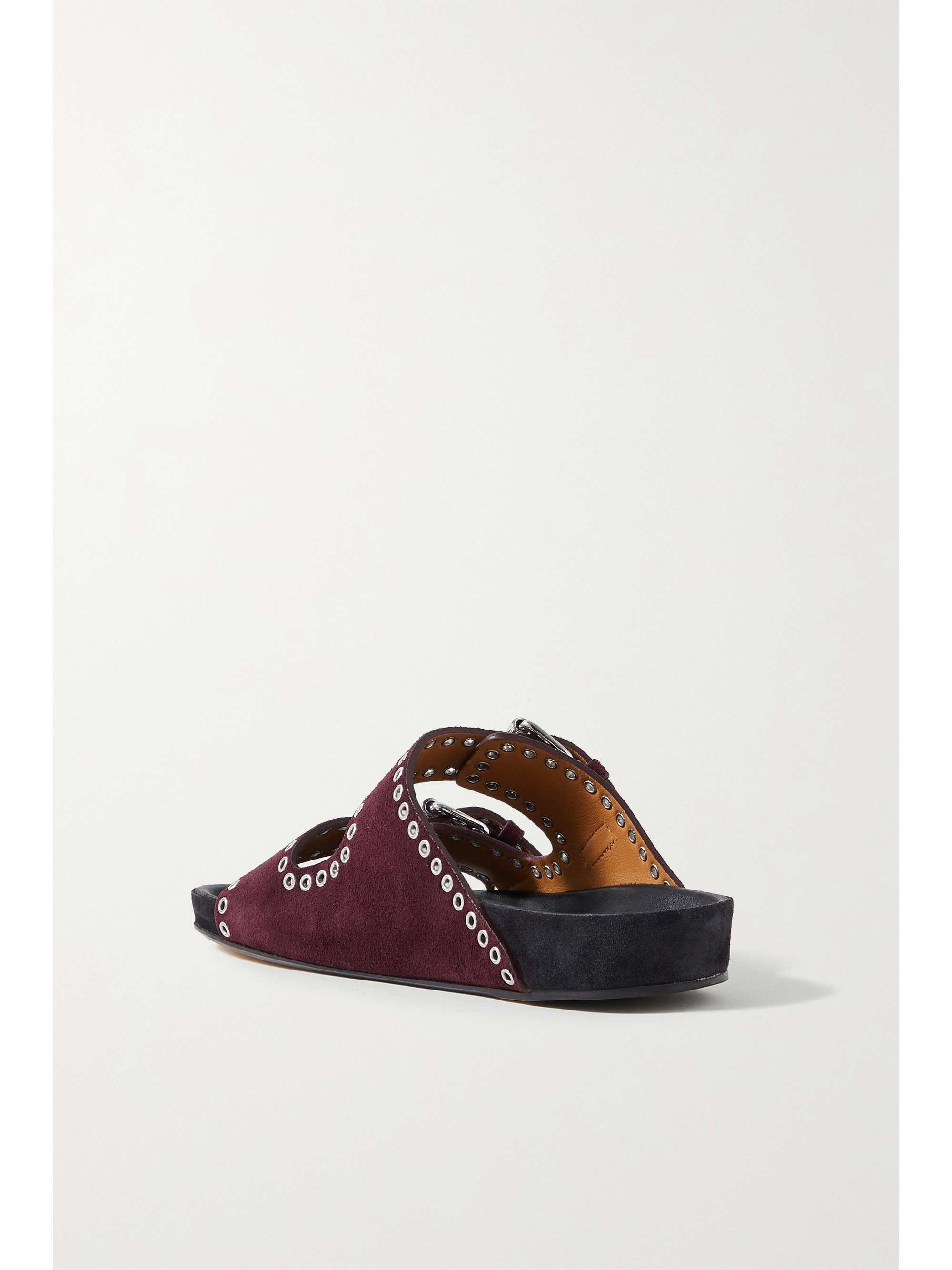 isabel marant lennyo grommet suede slides