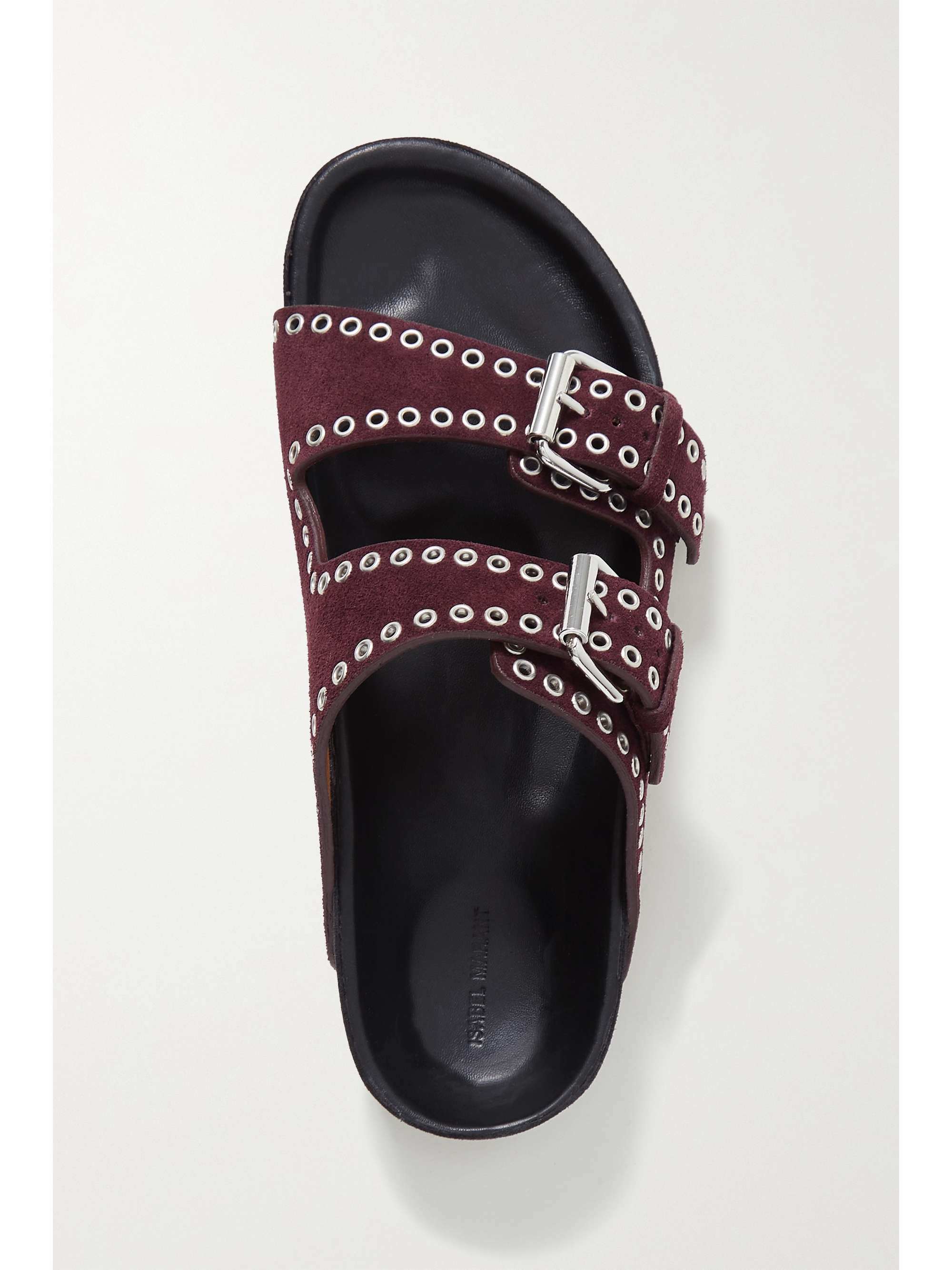 isabel marant lennyo studded suede slide sandals