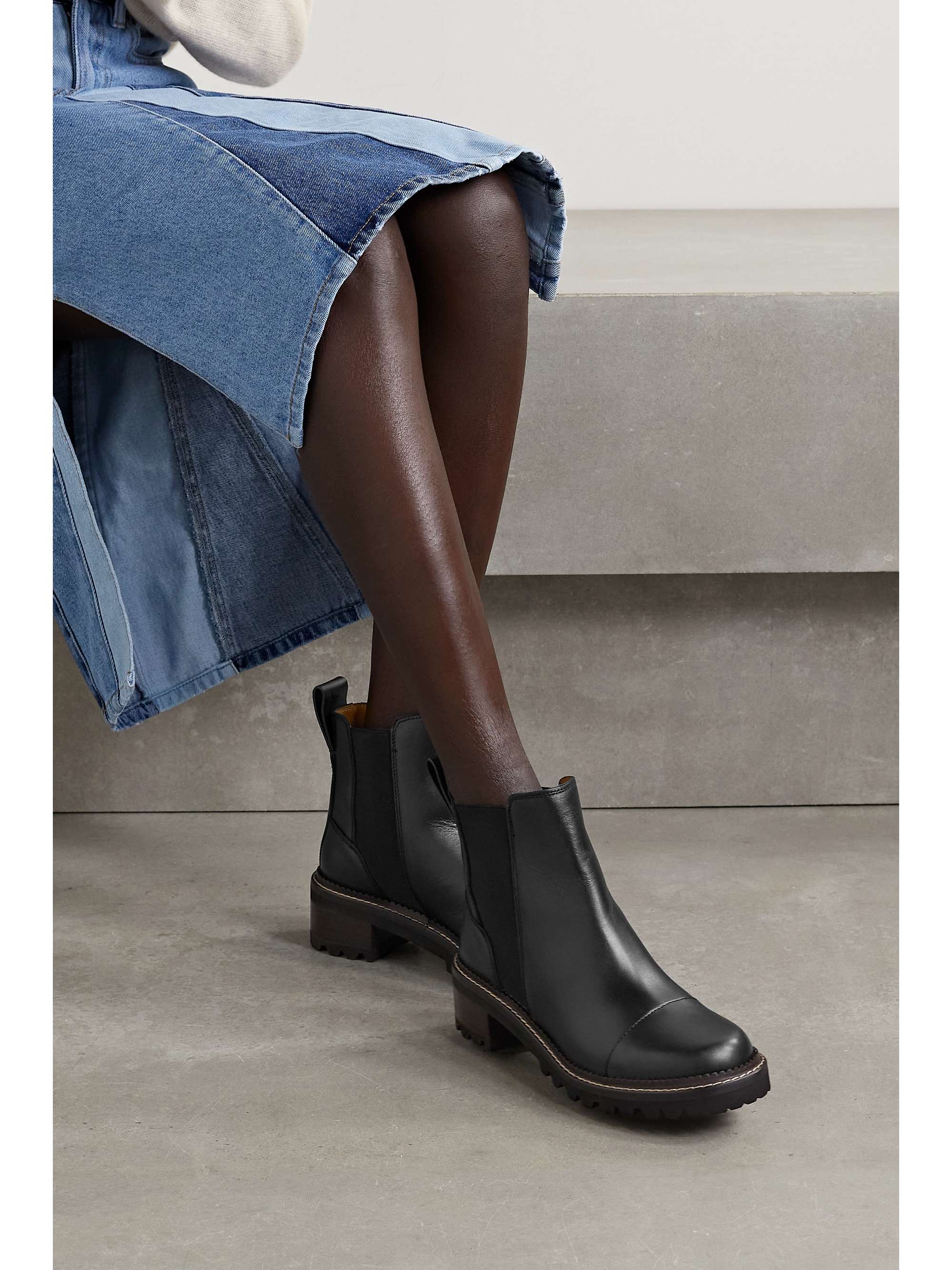 SEE BY CHLOÉ Mallory leather Chelsea boots NET-A-PORTER