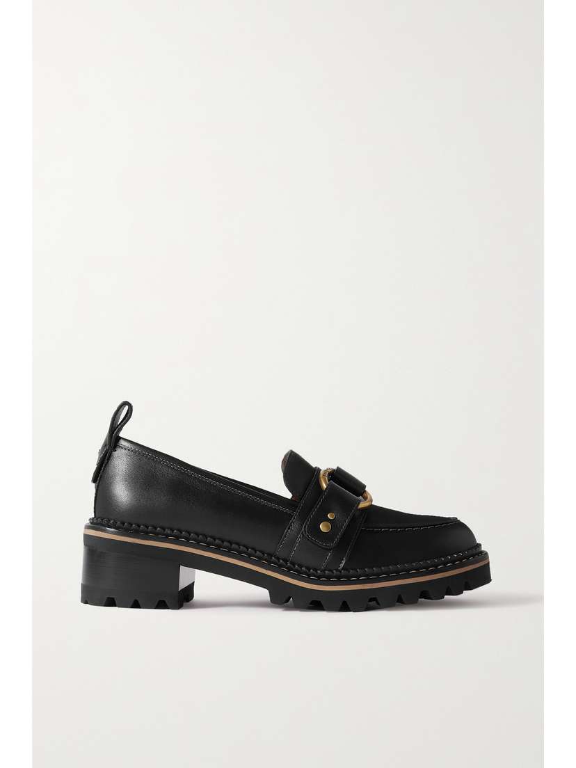 See By Chloé Erine Embellished Leather Loafers