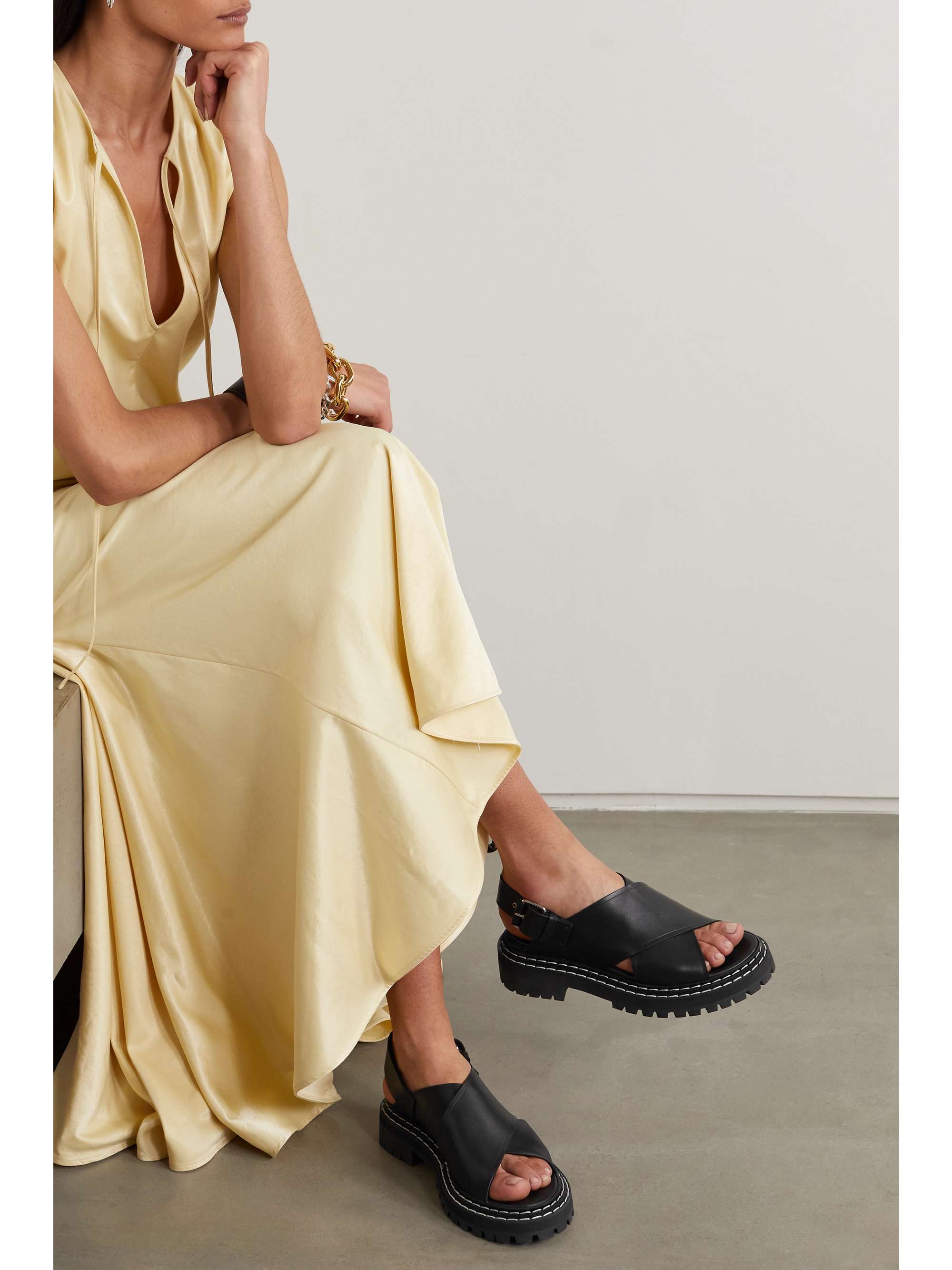 PROENZA SCHOULER Leather slingback platform sandals