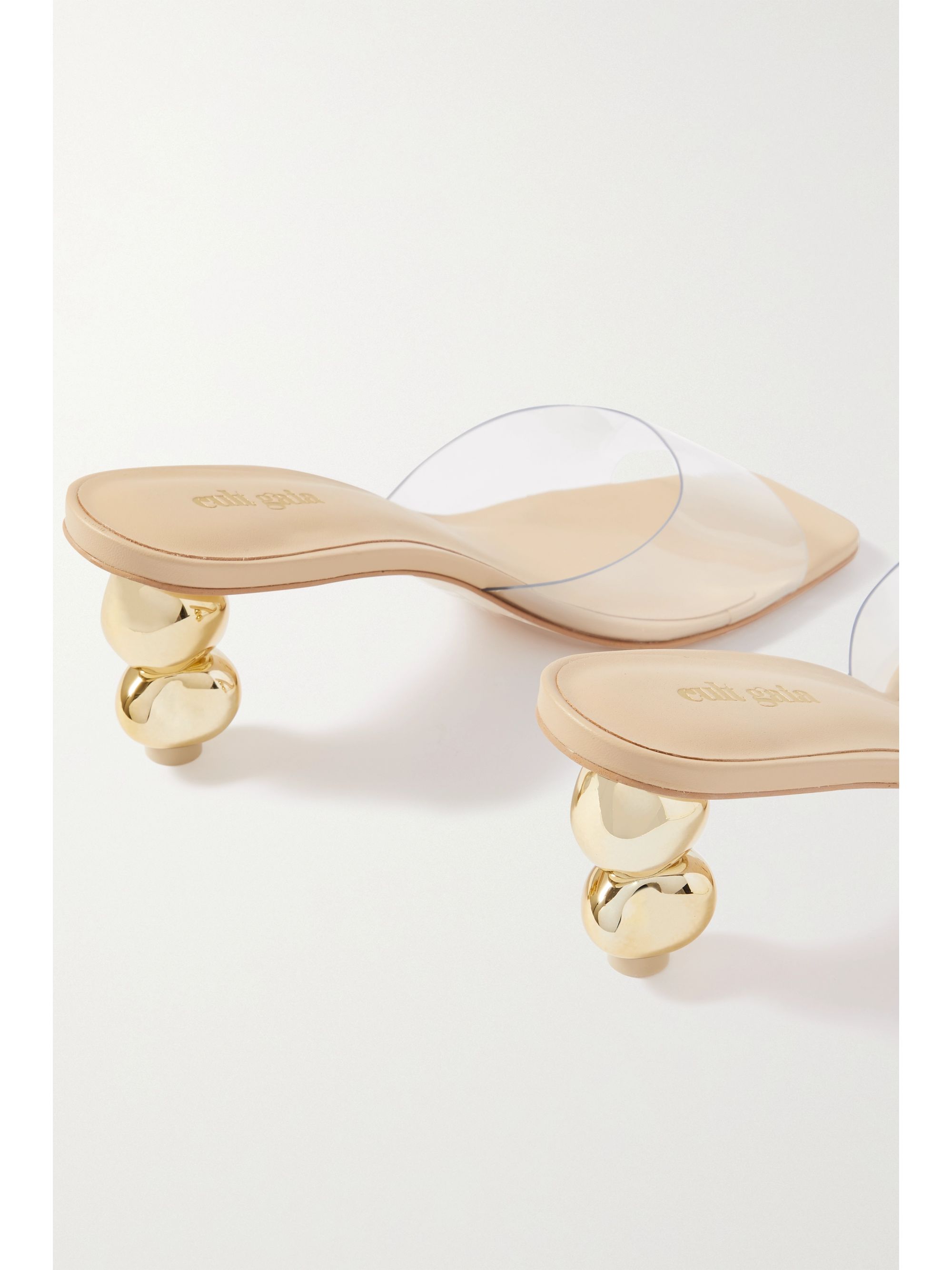 clear pvc mules