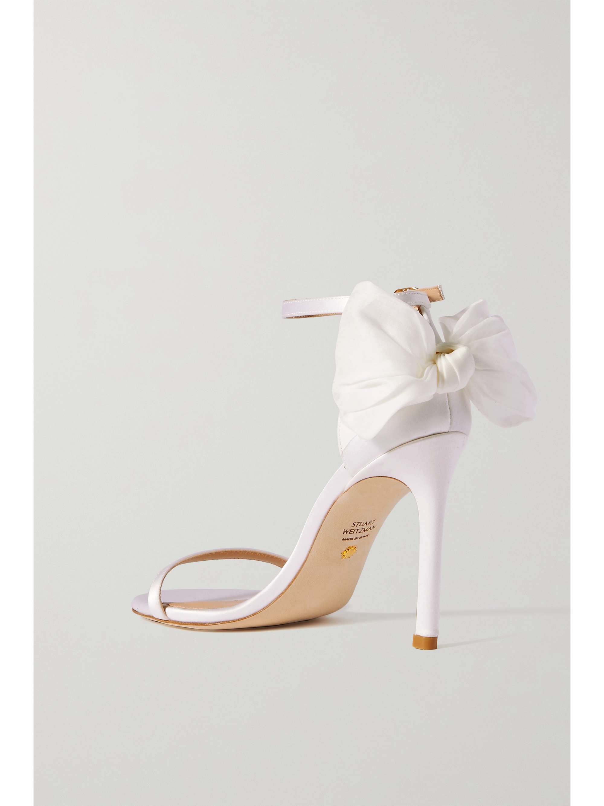 STUART WEITZMAN Nudist crystal-embellished satin sandals
