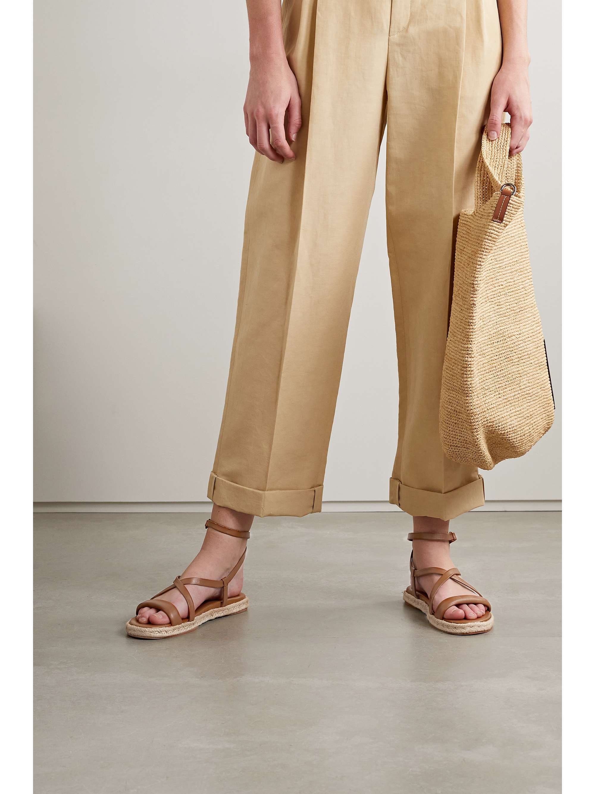 VINCE Smith leather espadrille sandals