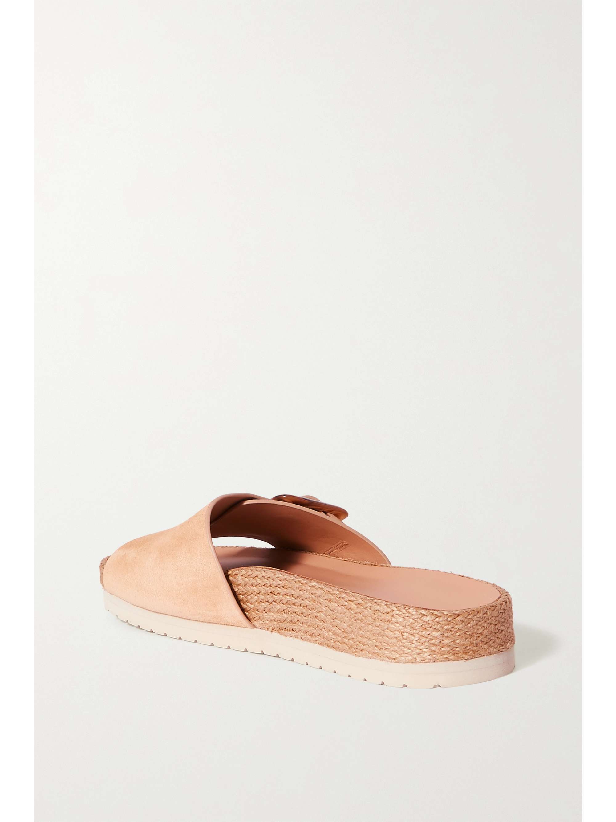 VINCE Grant buckled suede espadrille slides