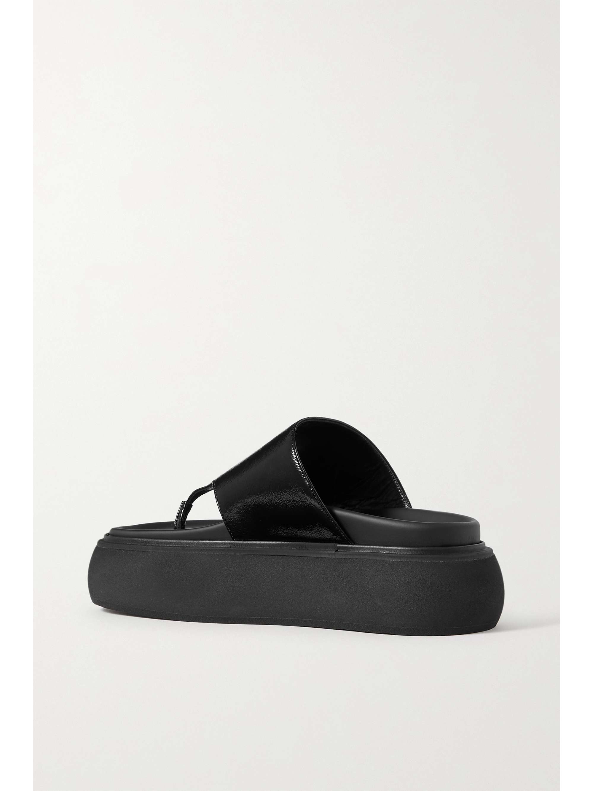 THE ATTICO Selene patent-leather platform flip flops