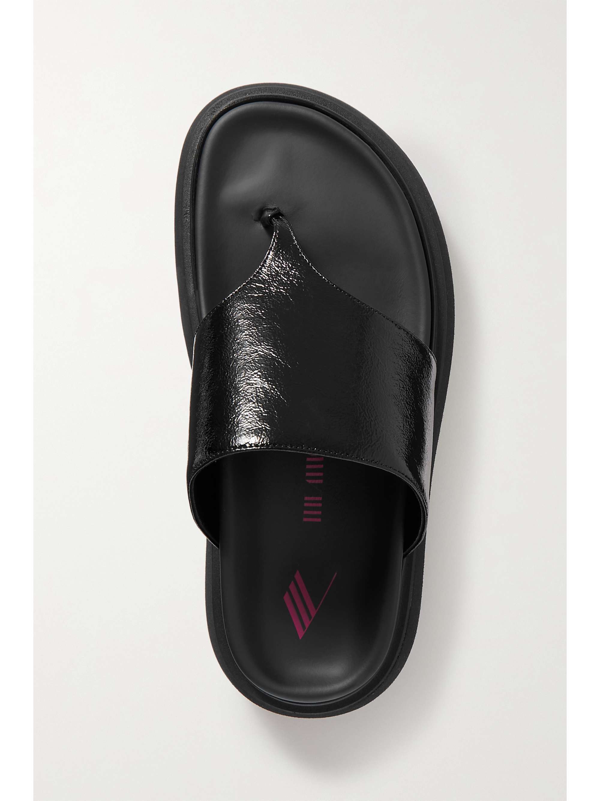 THE ATTICO Selene patent-leather platform flip flops