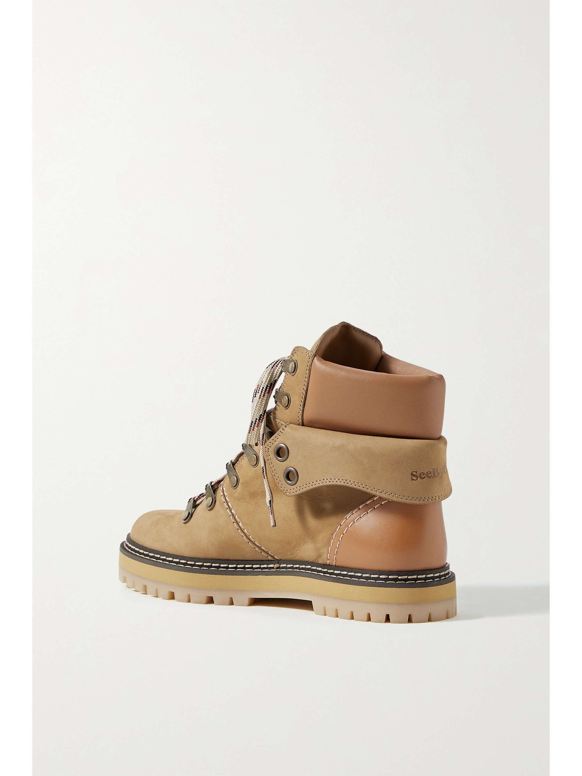 SEE BY CHLOÉ Eileen leather-trimmed nubuck ankle boots