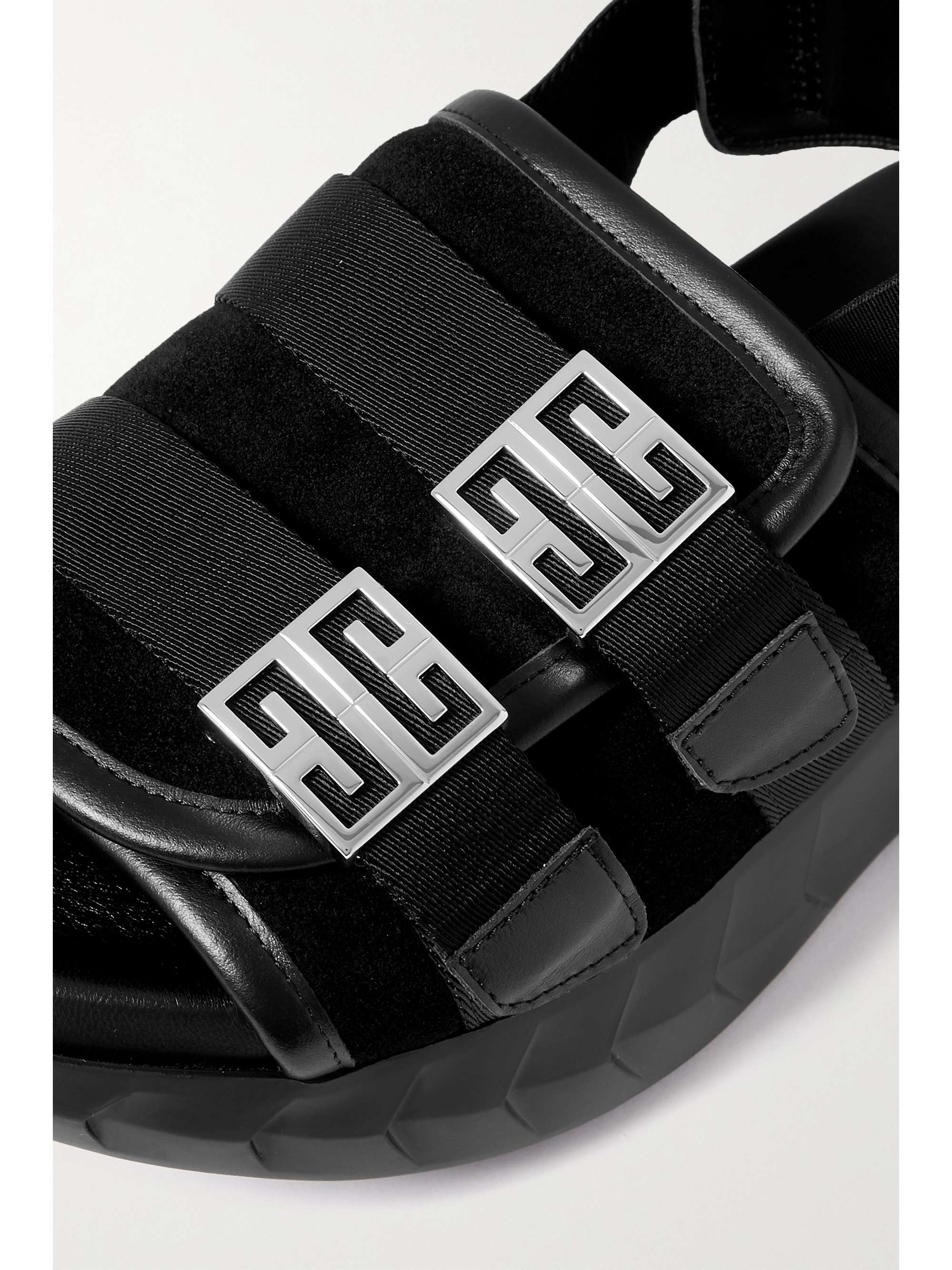 GIVENCHY Marshmallow logo-detailed canvas and leather-trimmed 
