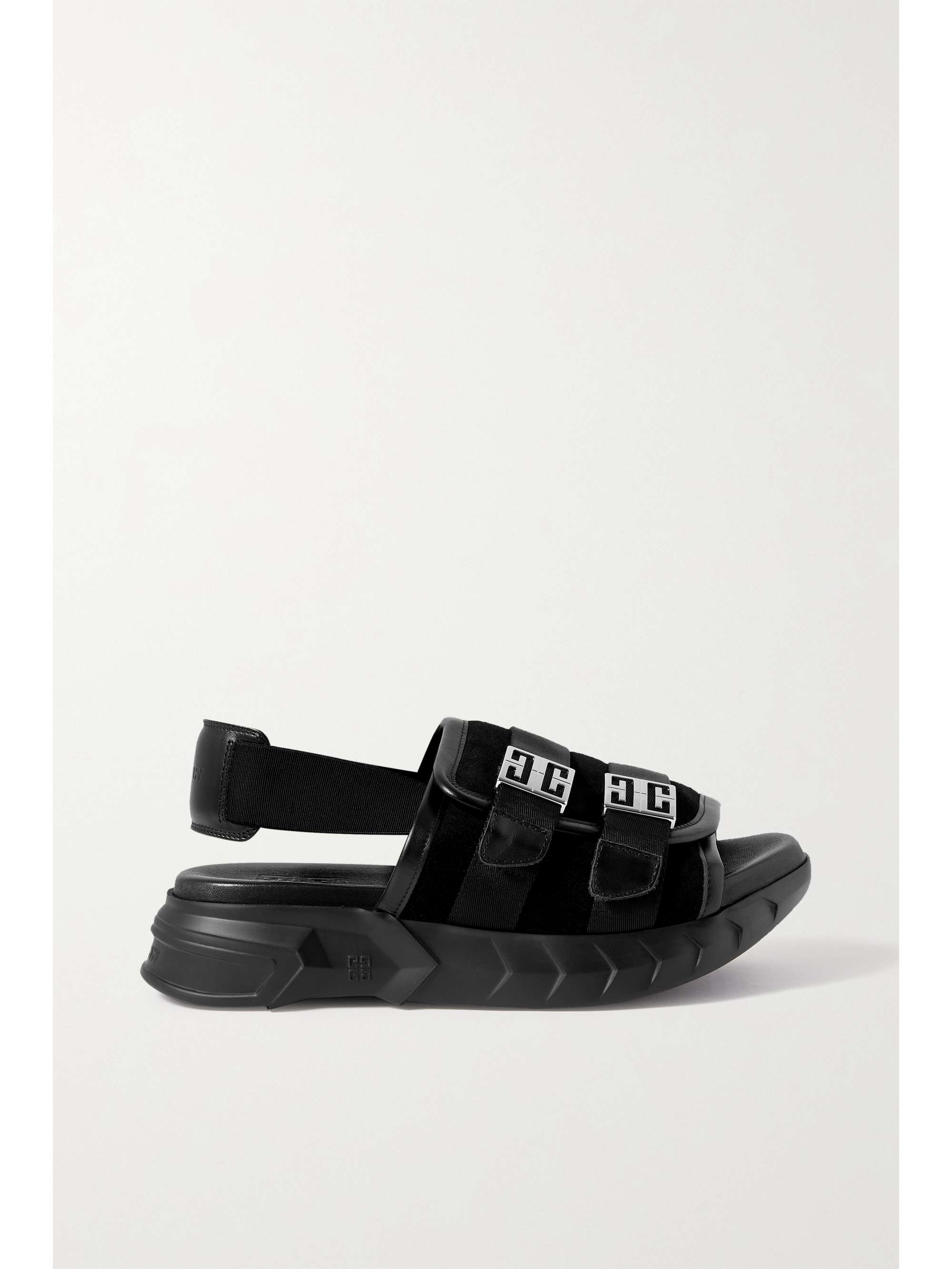 GIVENCHY Marshmallow logo-detailed canvas and leather-trimmed 