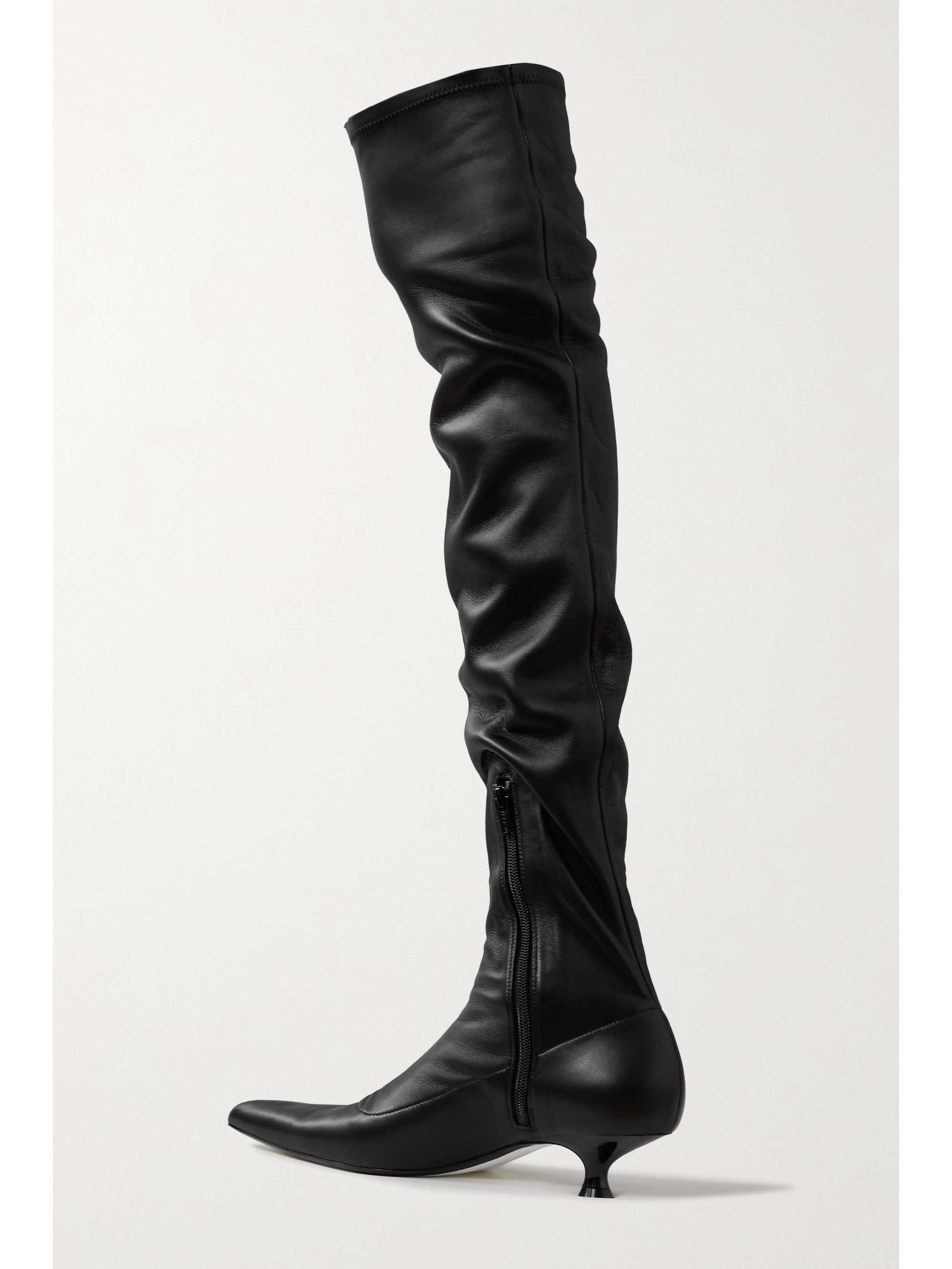 KHAITE Volos leather over-the-knee boots